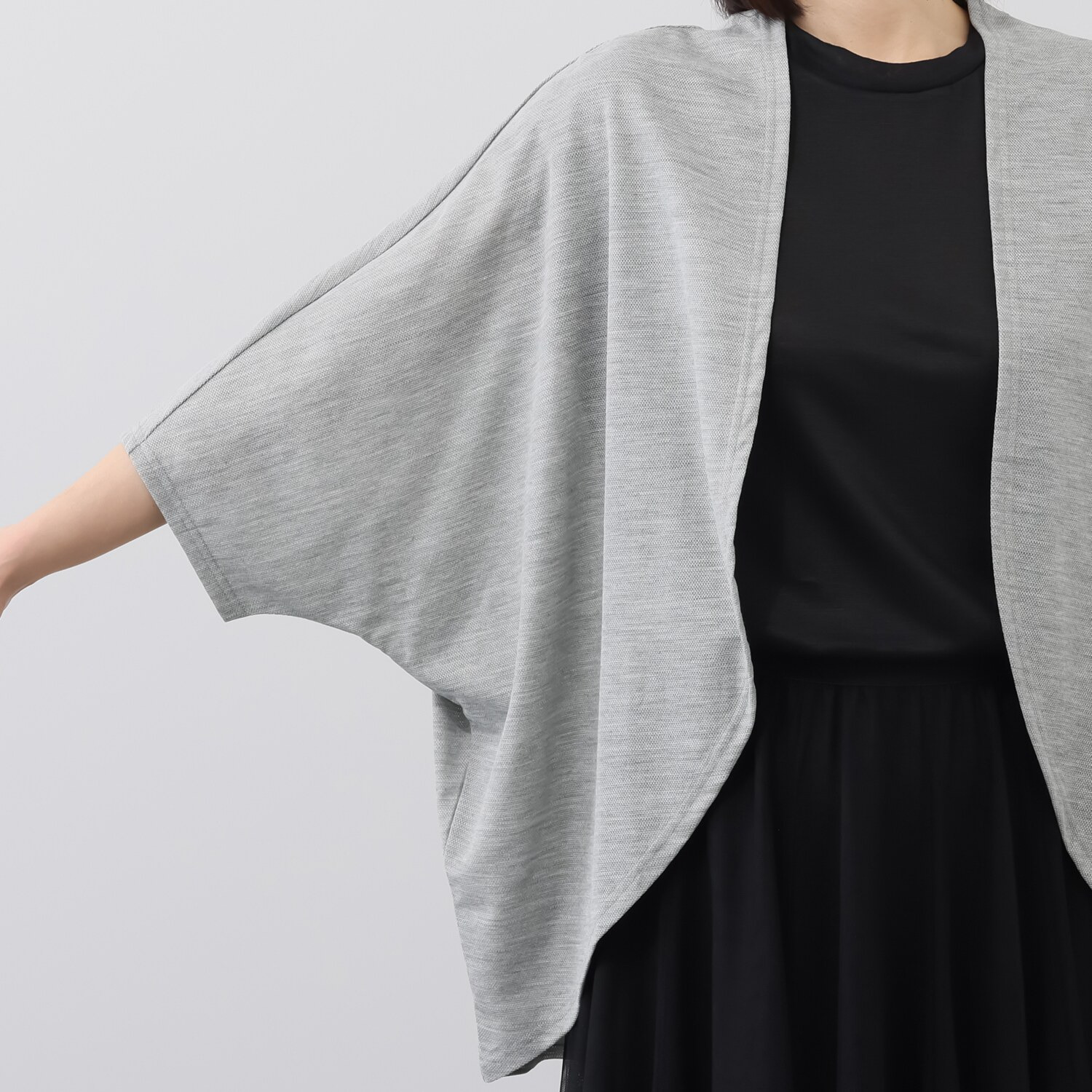 わごろも 接触冷感 麻（ラミー）１００％ 鹿の子 カーディガン