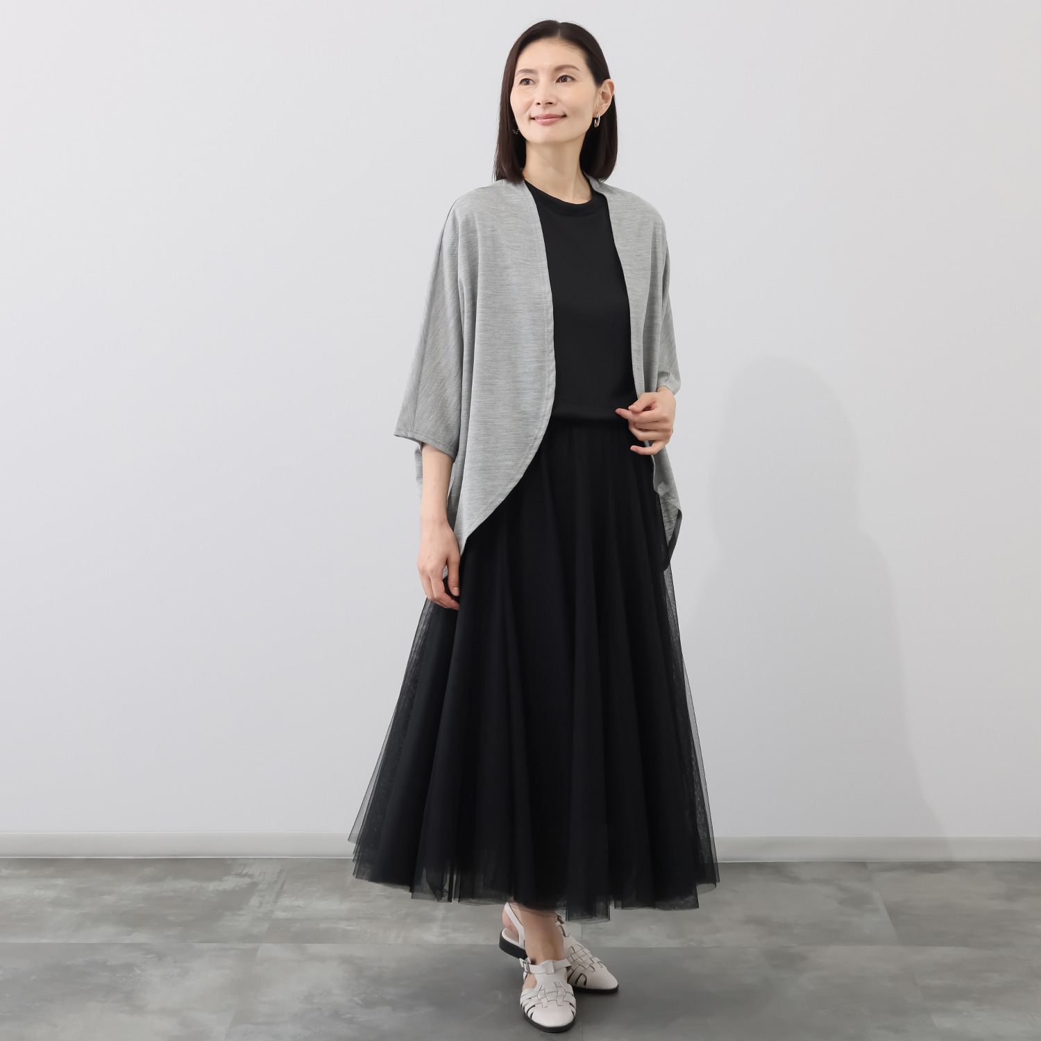 わごろも 接触冷感 麻（ラミー）１００％ 鹿の子 カーディガン