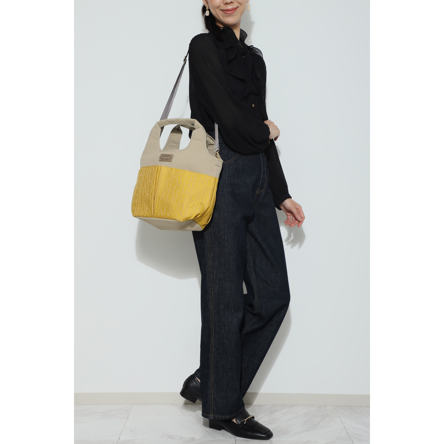 フォション ジャガード織 ２ＷＡＹ バルーントートバッグ