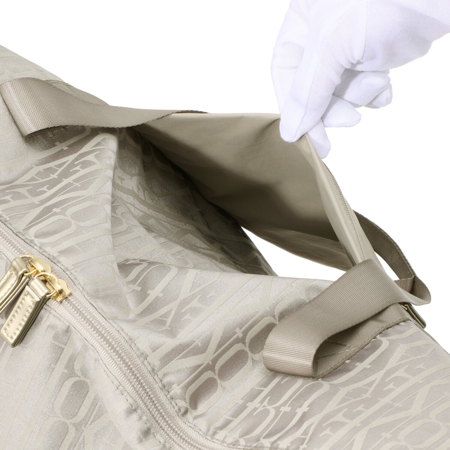 フォション ジャガード織 伸ばせて容量ＵＰ♪ ２ＷＡＹ ポケッタブルトートバッグ