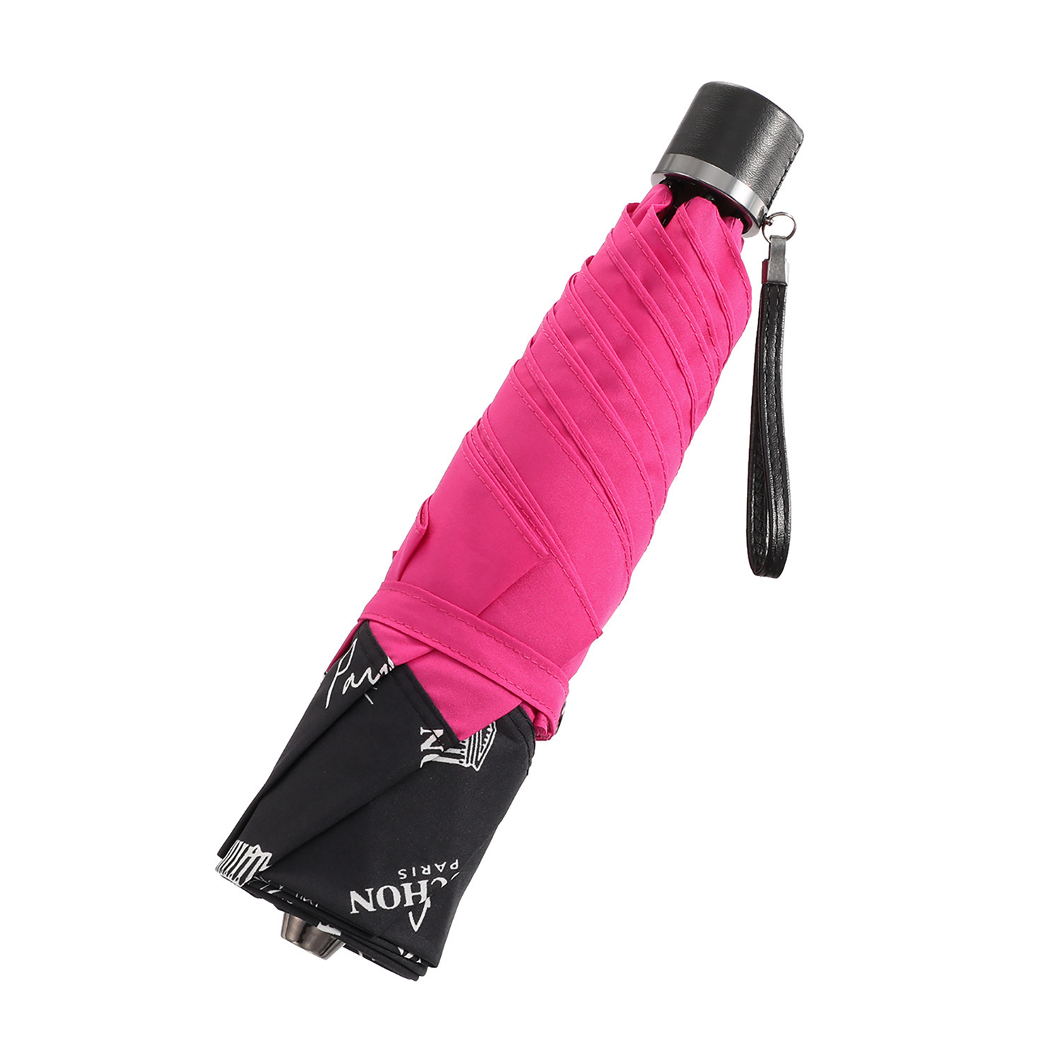 フォション 軽量♪簡単開閉 収納バッグ付き 折り畳み雨傘