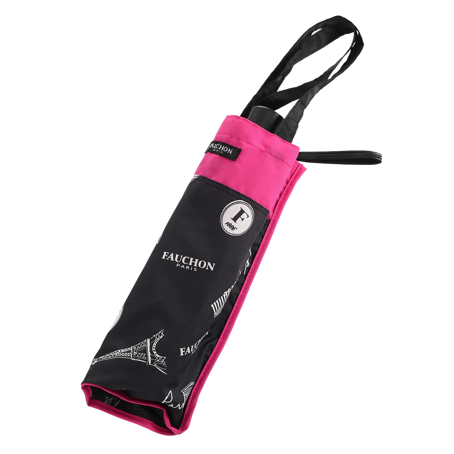 フォション 軽量♪簡単開閉 収納バッグ付き 折り畳み雨傘