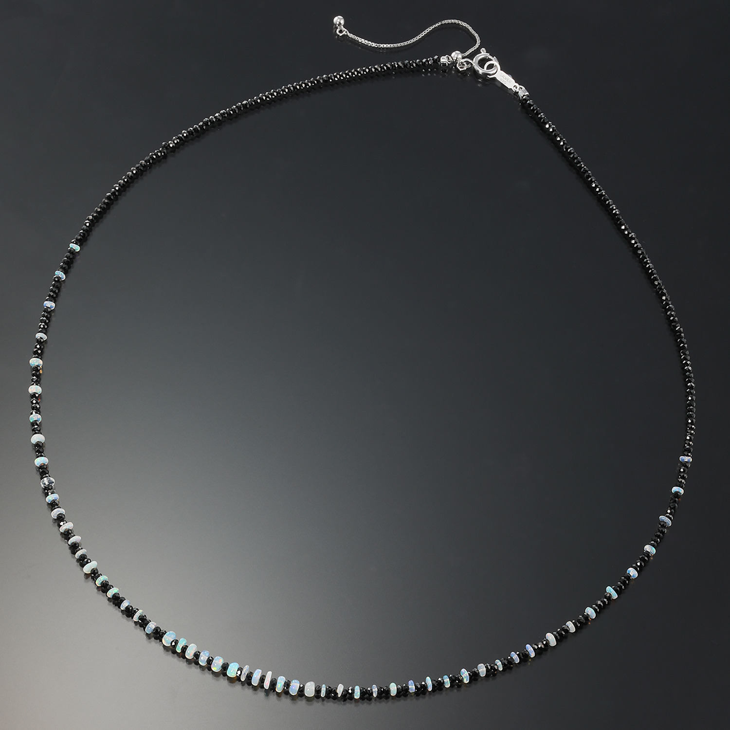 ブレーズ シルバー オパール＆ ブラックスピネル ネックレス