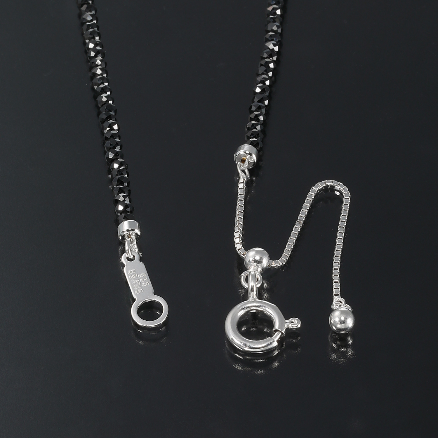 ブレーズ シルバー オパール＆ ブラックスピネル ネックレス