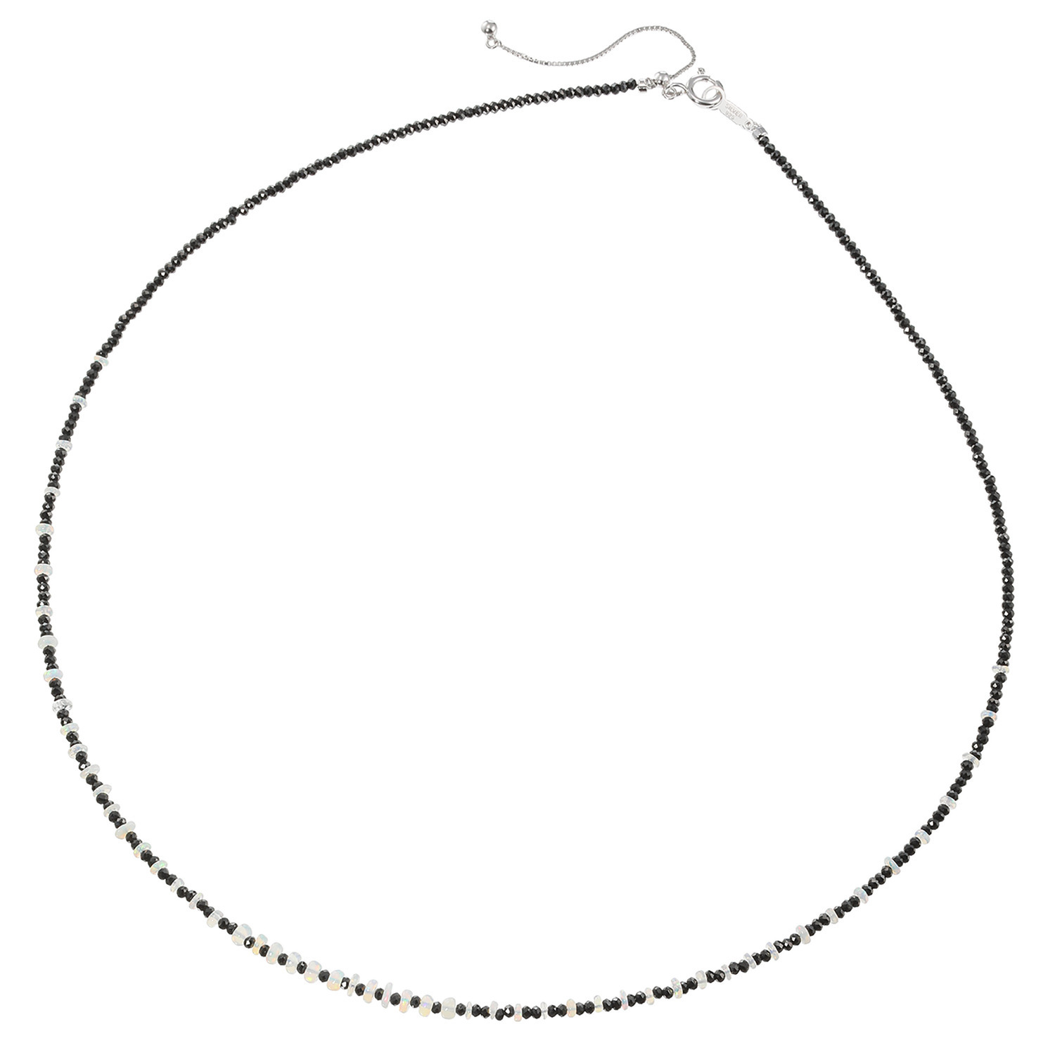 ブレーズ シルバー オパール＆ ブラックスピネル ネックレス