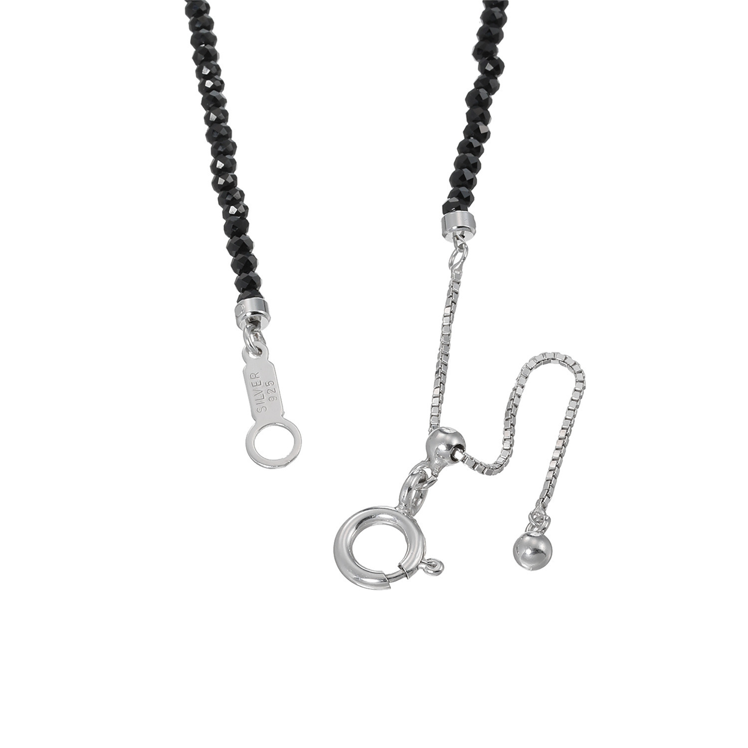 ブレーズ シルバー ブラックスピネル ネックレス