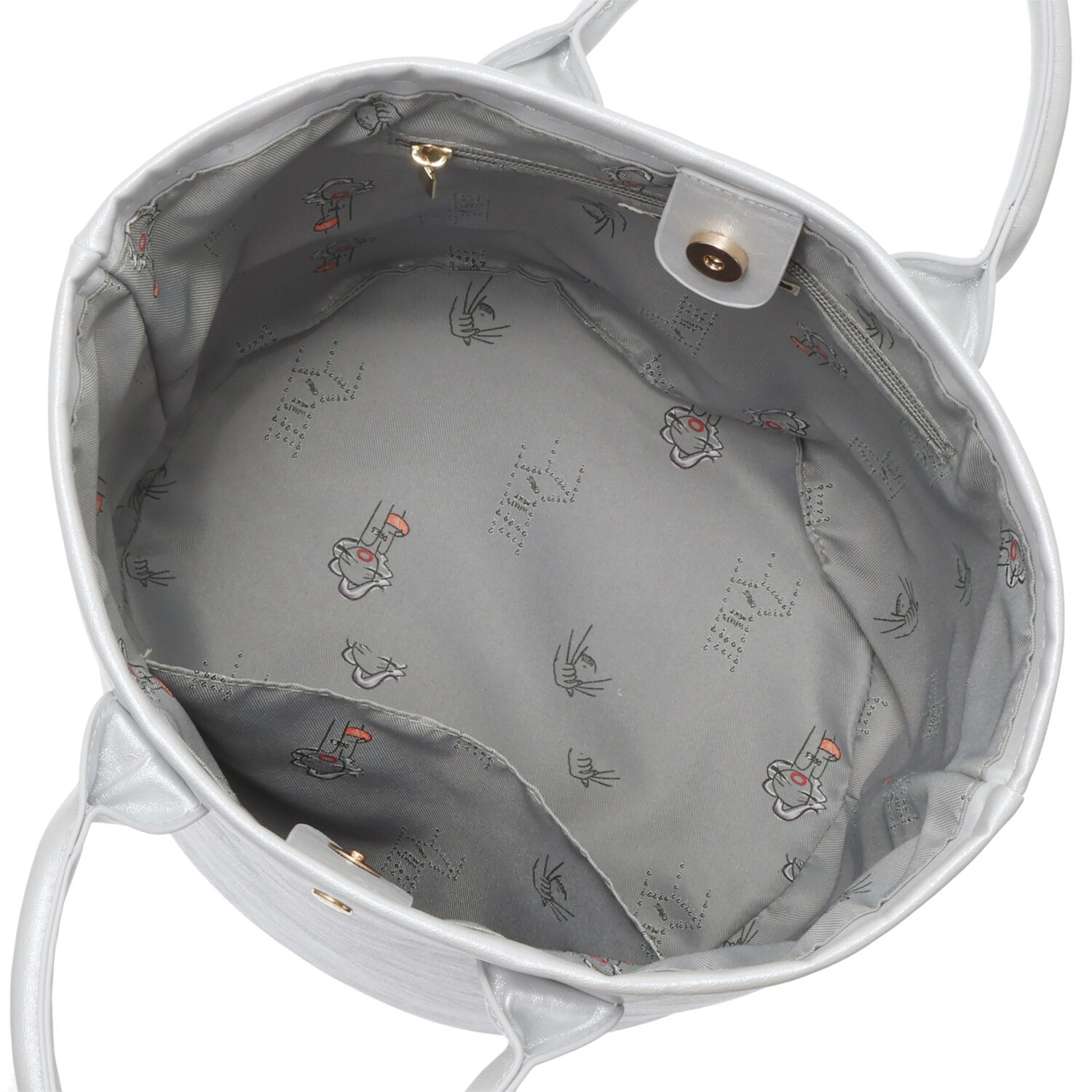 ドレス オリジナルの 裏地プリントがキュート！ シャイニートートバッグ