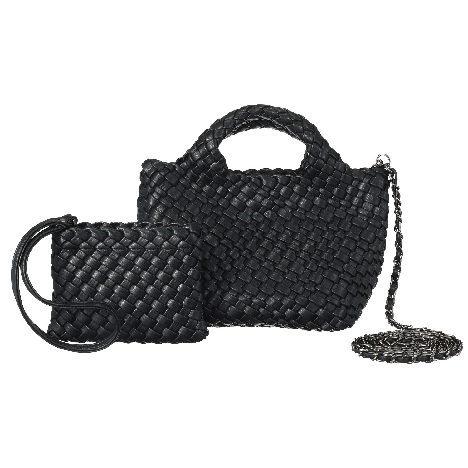 モッテ 手編みの ミニメッシュ ２ウェイショルダーバッグ ＜ミニポーチ付＞