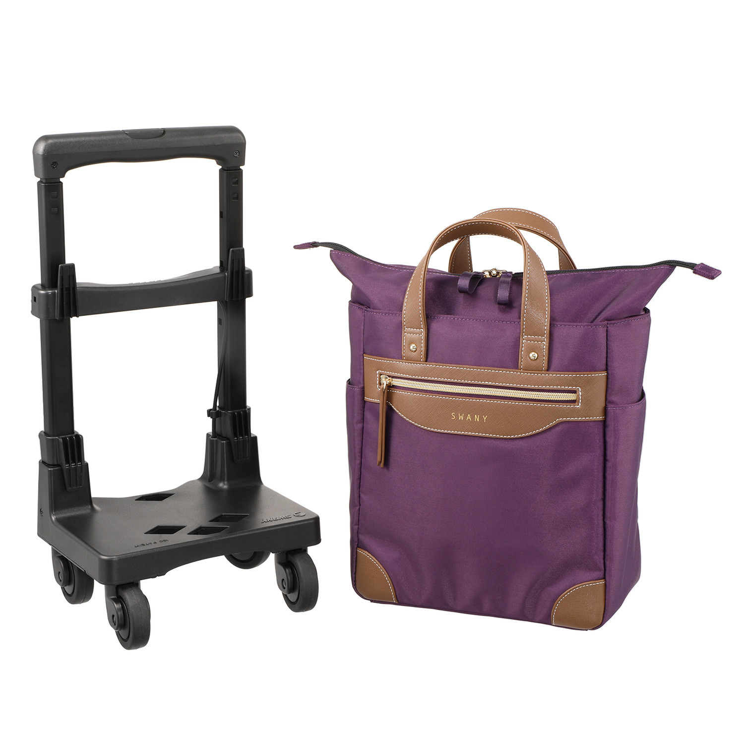 スワニー コンパクトキャリー ４輪ストッパー付き ＜Ｓサイズ＞