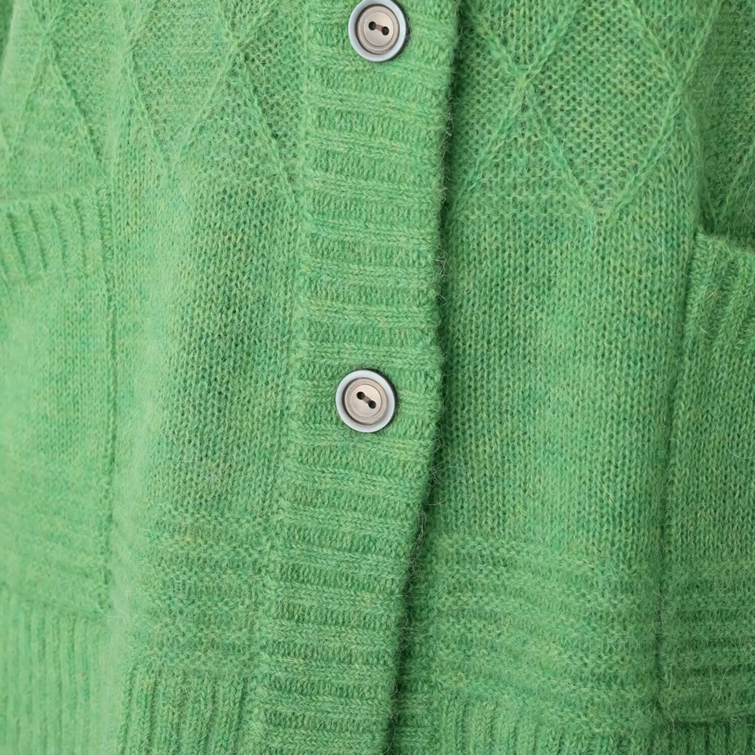 ソアージュ ベビーアルパカ１００％ ふんわり暖かい ケーブル編 フード付カーディガン