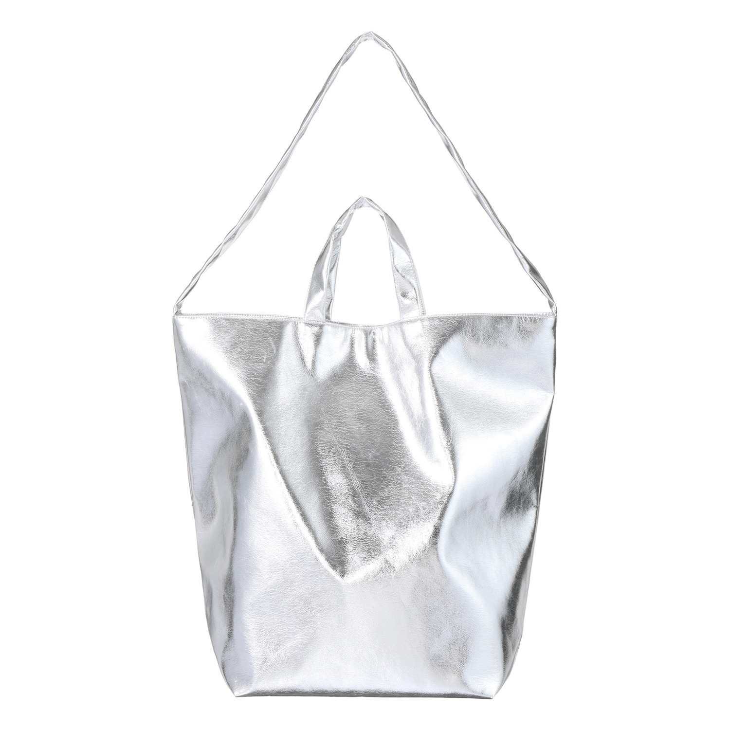 エスアンドアール バケット型２ウェイ シルバーバッグ