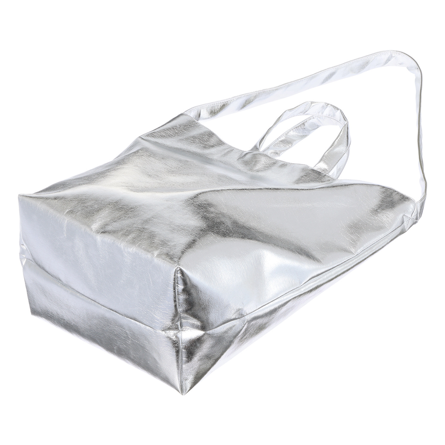 エスアンドアール バケット型２ウェイ シルバーバッグ