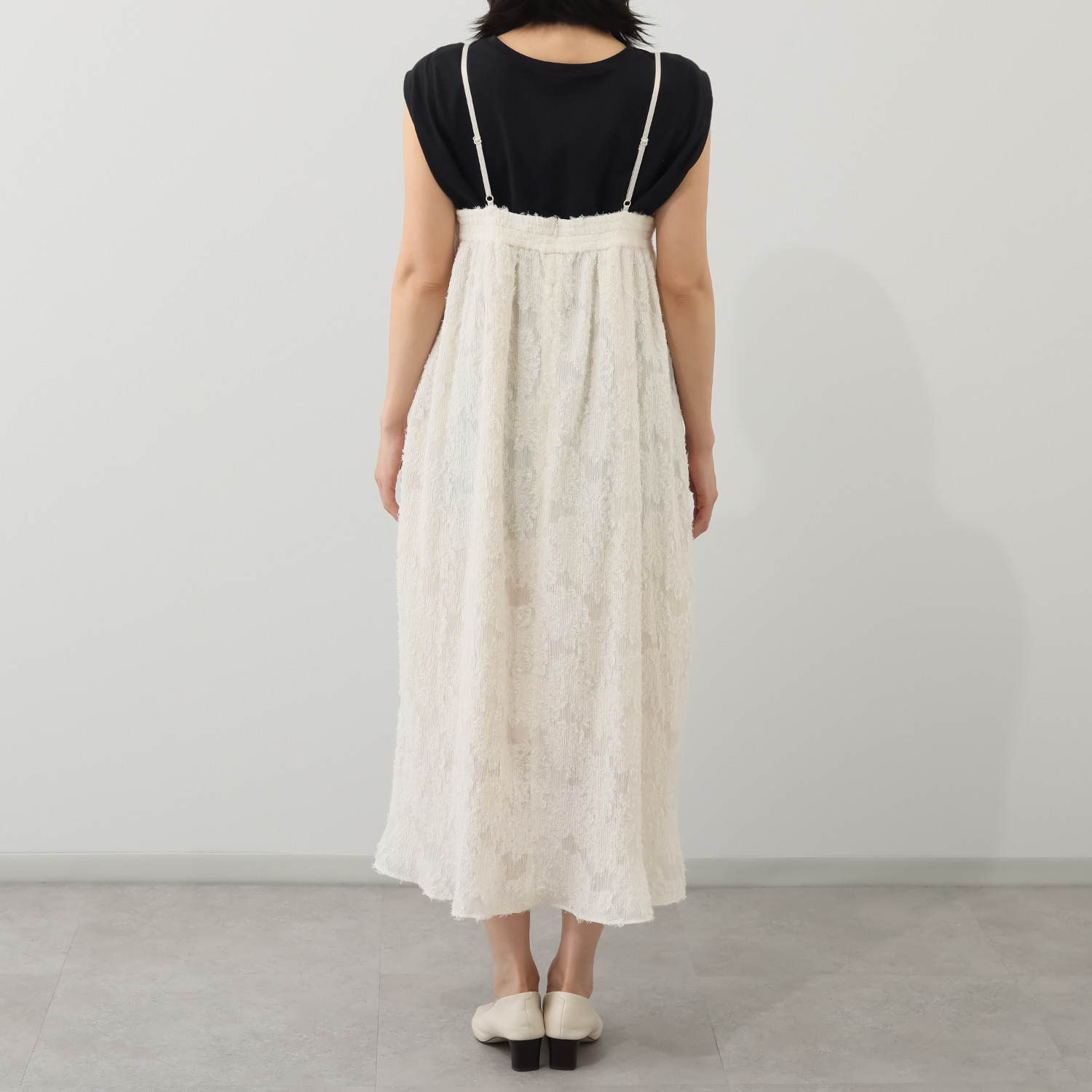 キリ　エ　キリ 楊柳ジャガード ジャンパードレス