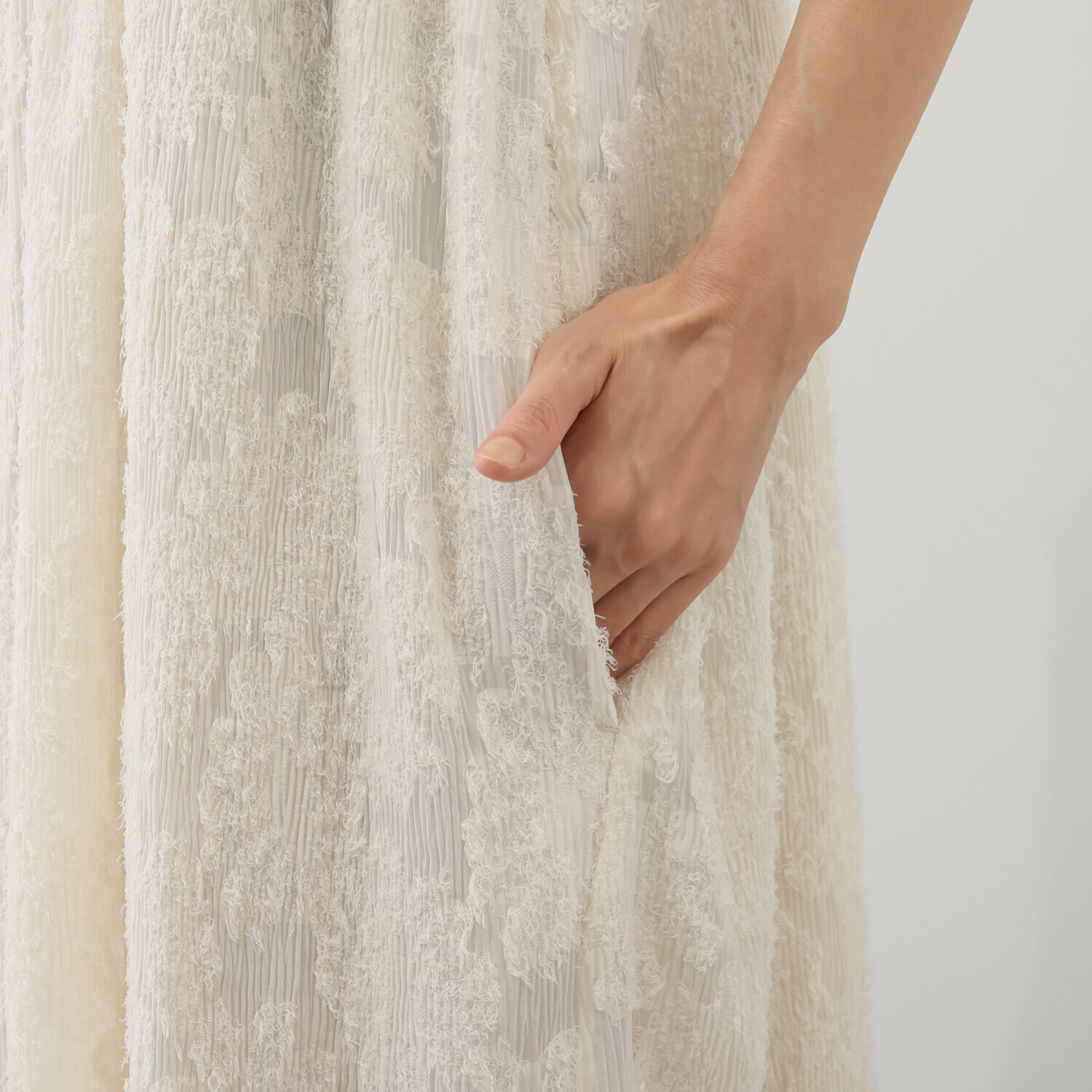 キリ　エ　キリ 楊柳ジャガード ジャンパードレス