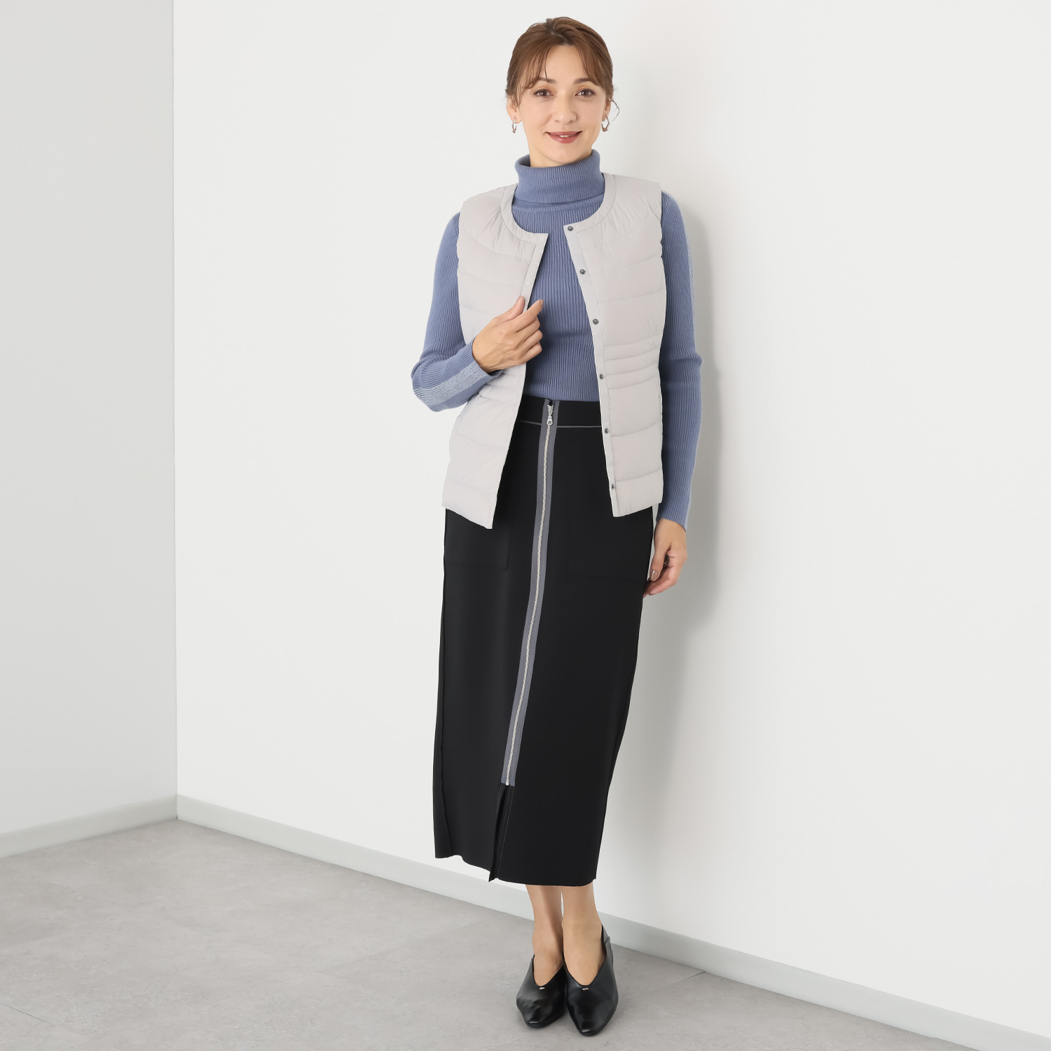 スタイル・ラヴィー 着回し抜群！ 中綿入りあったか リバーシブルダウンベスト