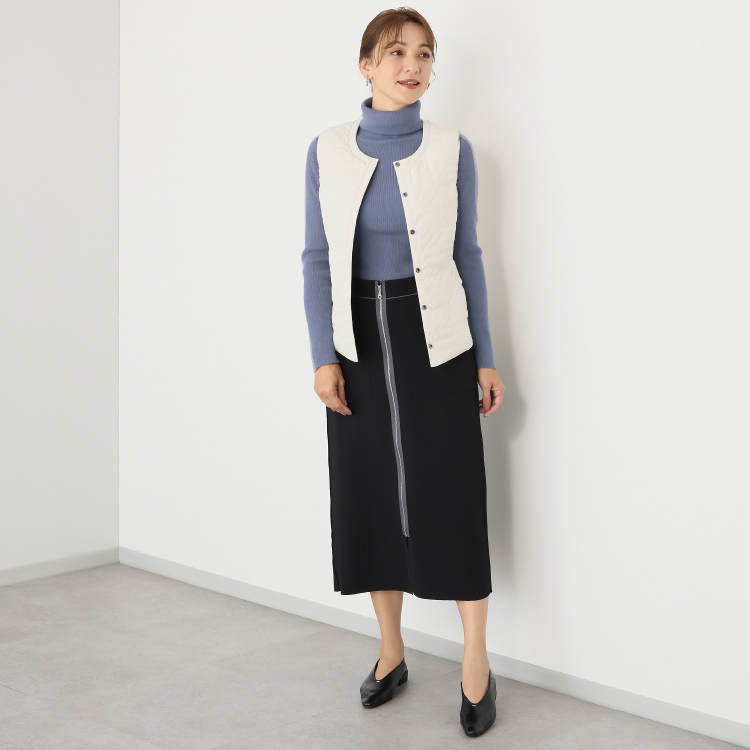 スタイル・ラヴィー 着回し抜群！ 中綿入りあったか リバーシブルダウンベスト