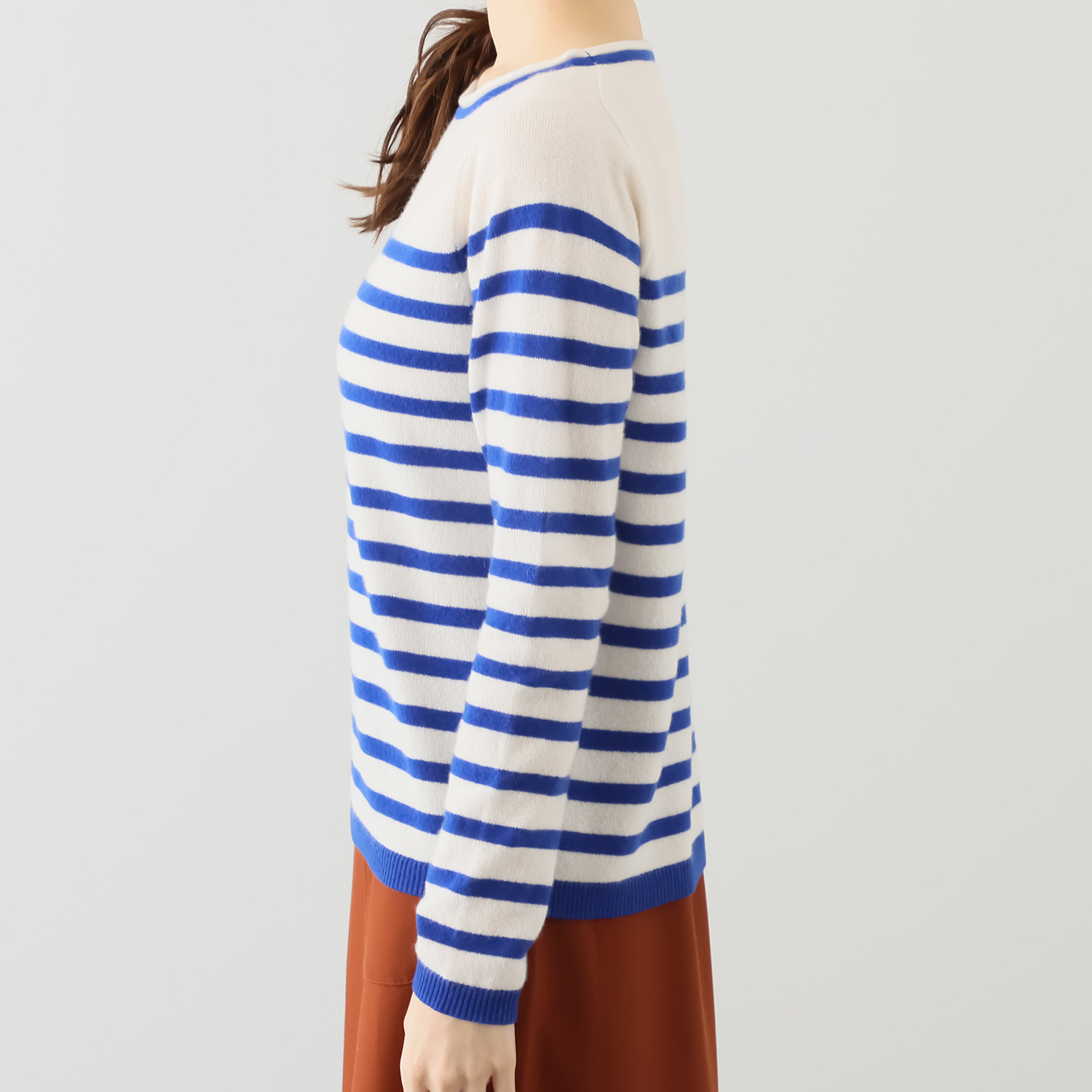 モカサン　ジュンコシマダ カシミヤ ボーダープルオーバー