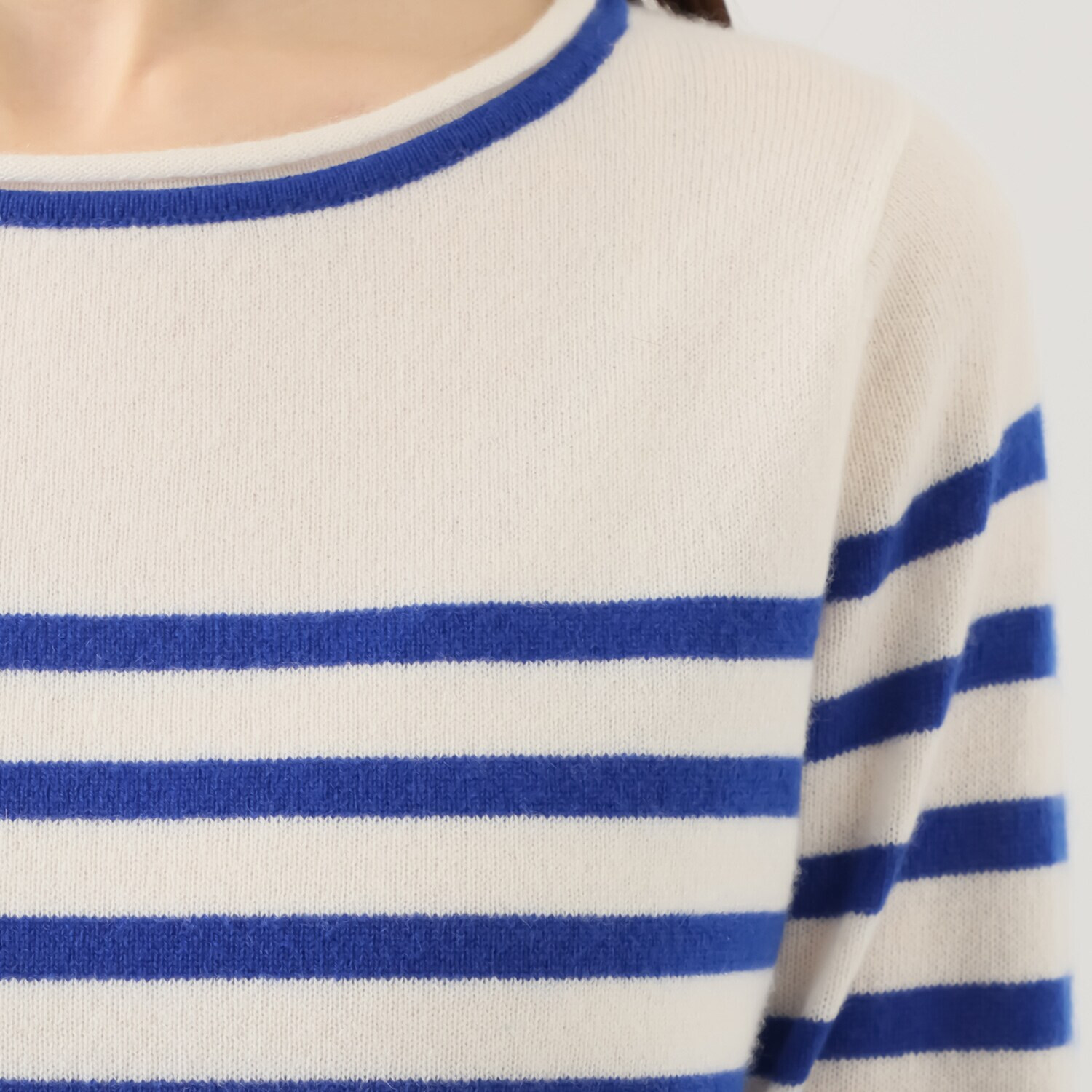 モカサン　ジュンコシマダ カシミヤ ボーダープルオーバー