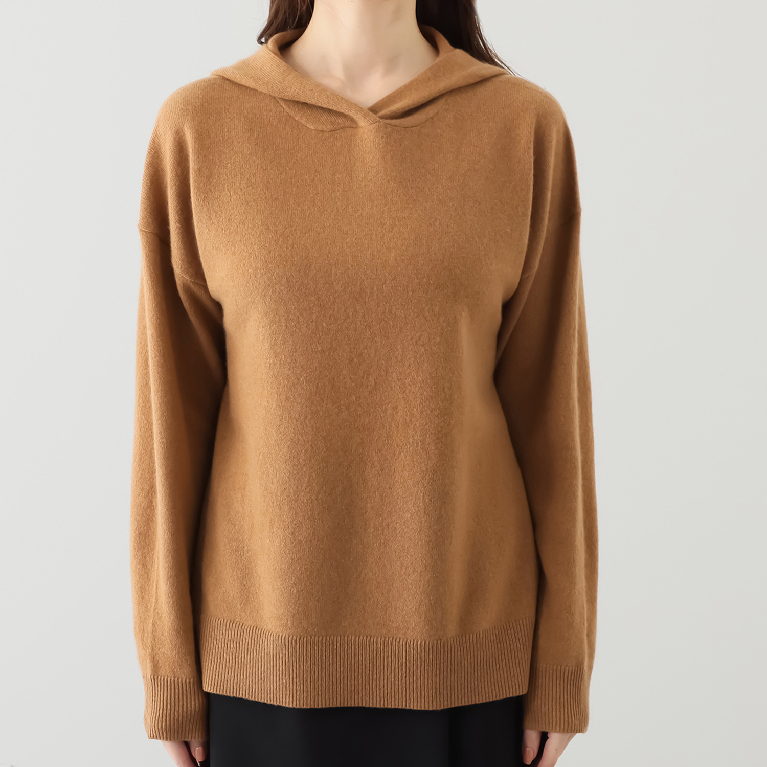 モカサン　ジュンコシマダ カシミヤ フーディープルオーバー