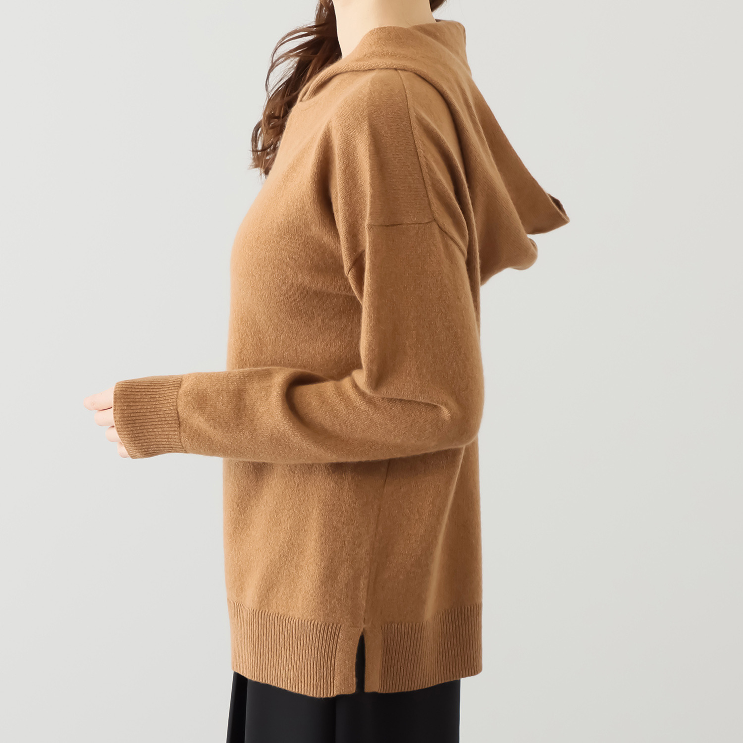 モカサン　ジュンコシマダ カシミヤ フーディープルオーバー