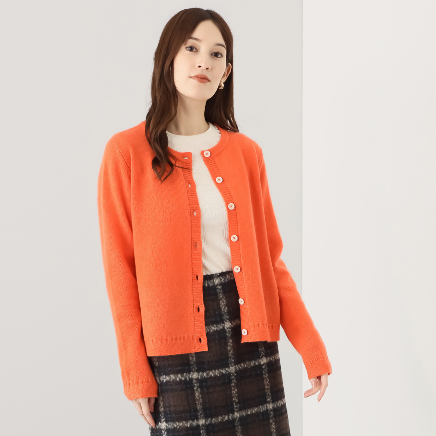 モカサン　ジュンコシマダ カシミヤ カーディガン