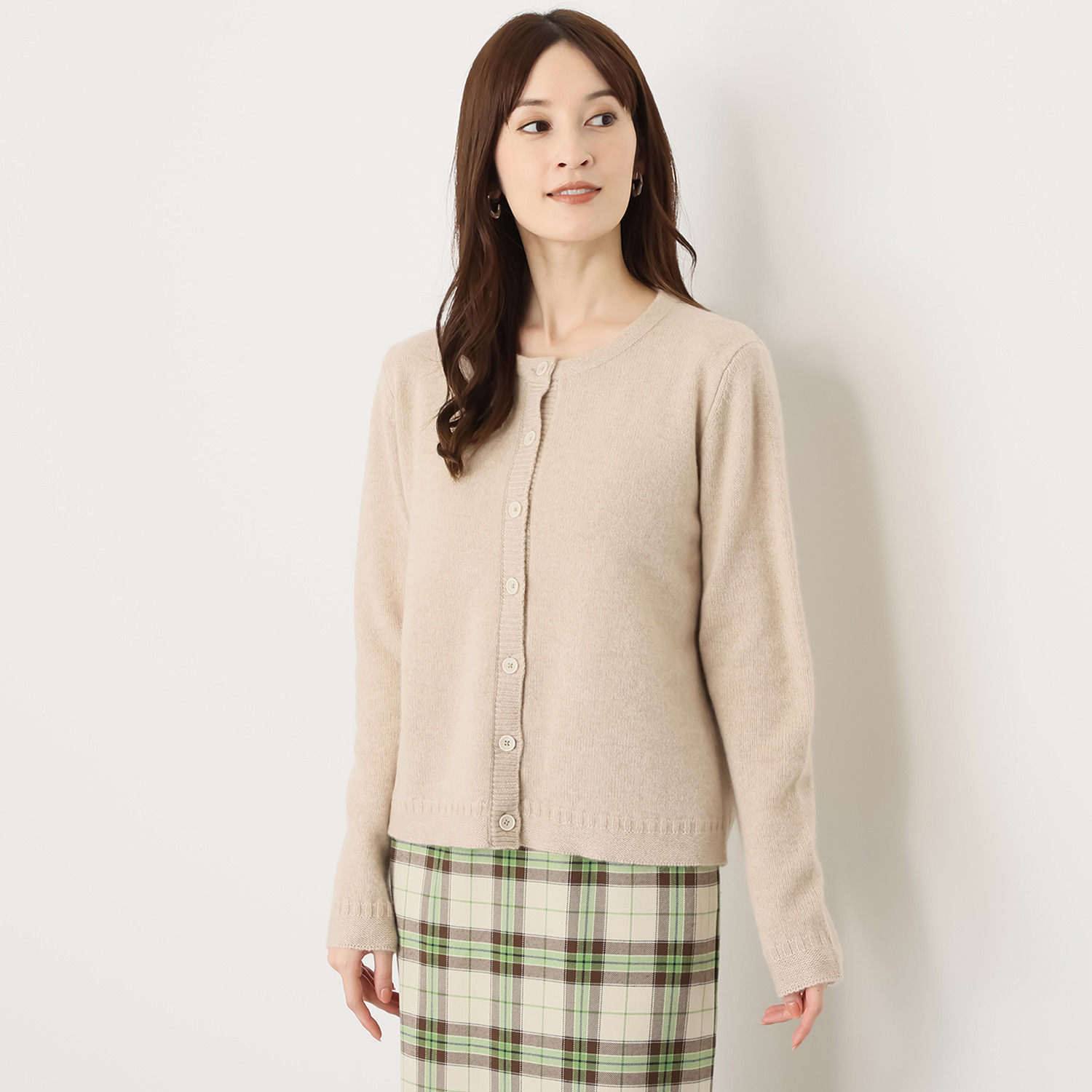 モカサン　ジュンコシマダ カシミヤ カーディガン