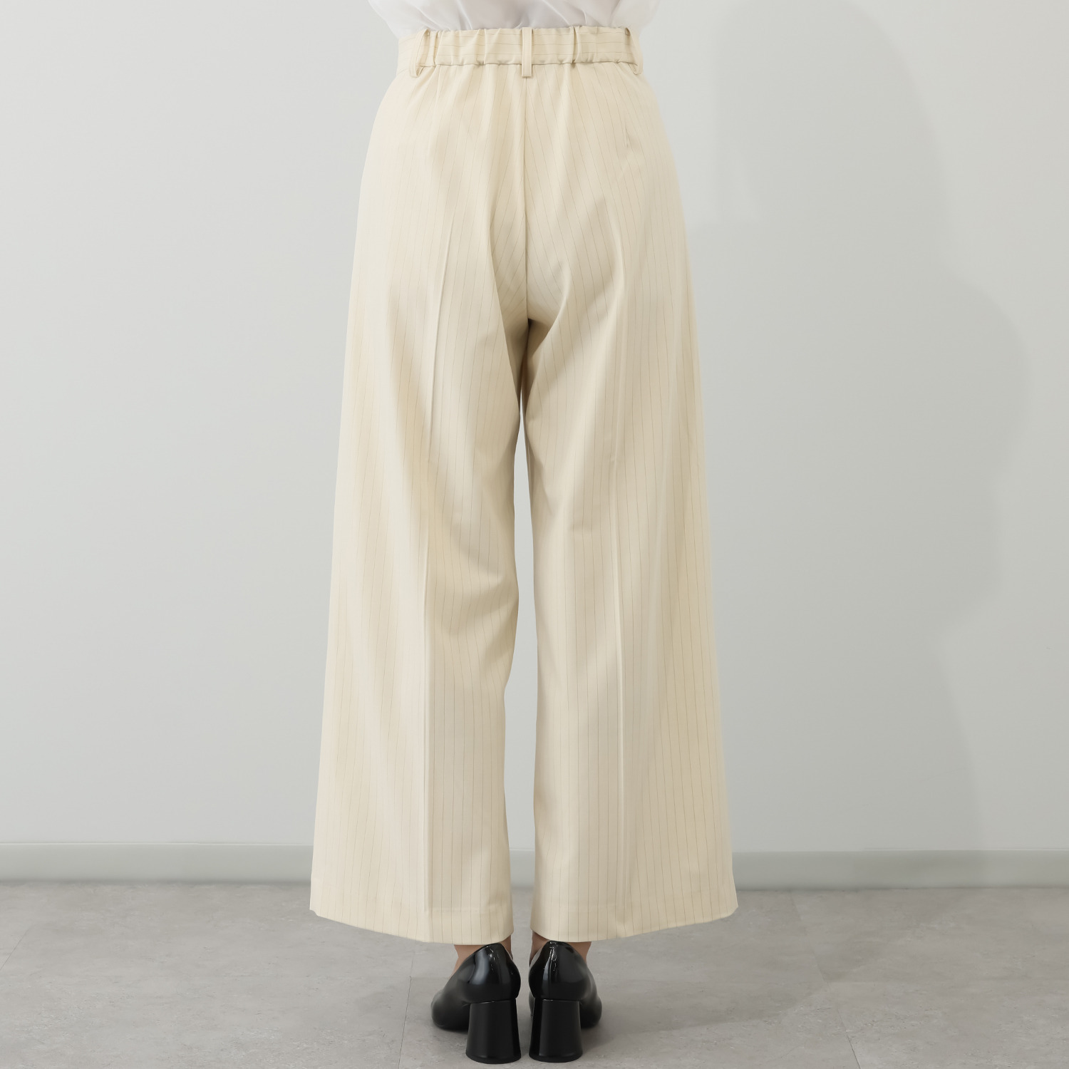 ボンボン・エ・ショコラ ピンストライプ セミワイドパンツ