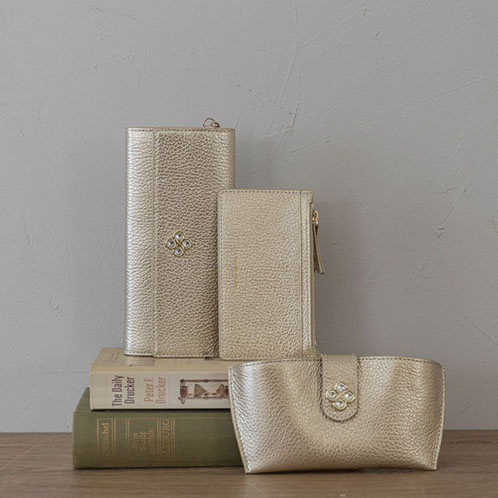 マリ・クレール 牛革 エッフェル塔モティーフ アクセント フラグメントケース