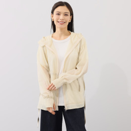 メイドバイスターズ 透けるのに しっかりＵＶカット！ ふわふわシフォン調 ポケッタブルパーカー
