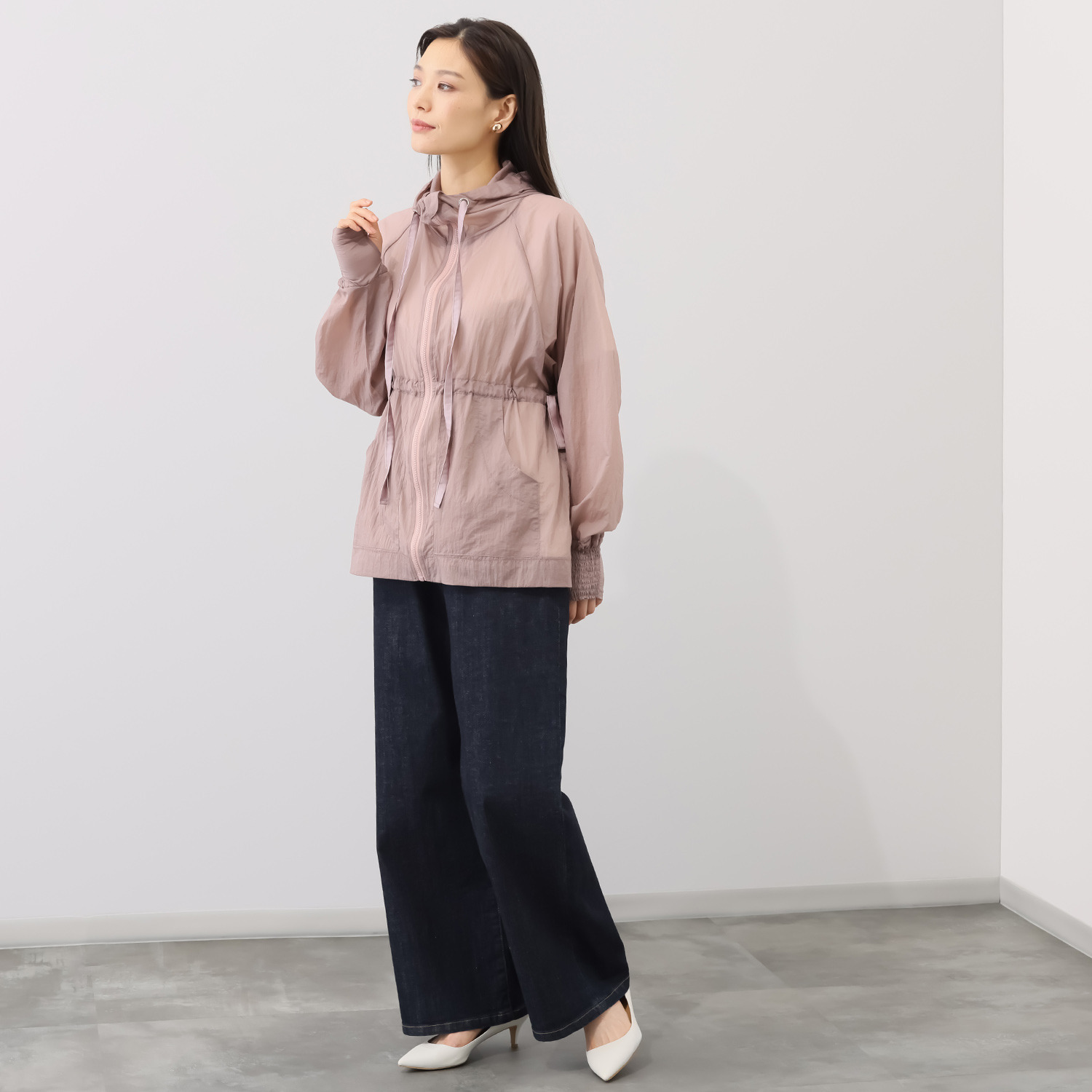 メイドバイスターズ 透けるのに しっかりＵＶカット！ ふわふわシフォン調 ポケッタブルパーカー