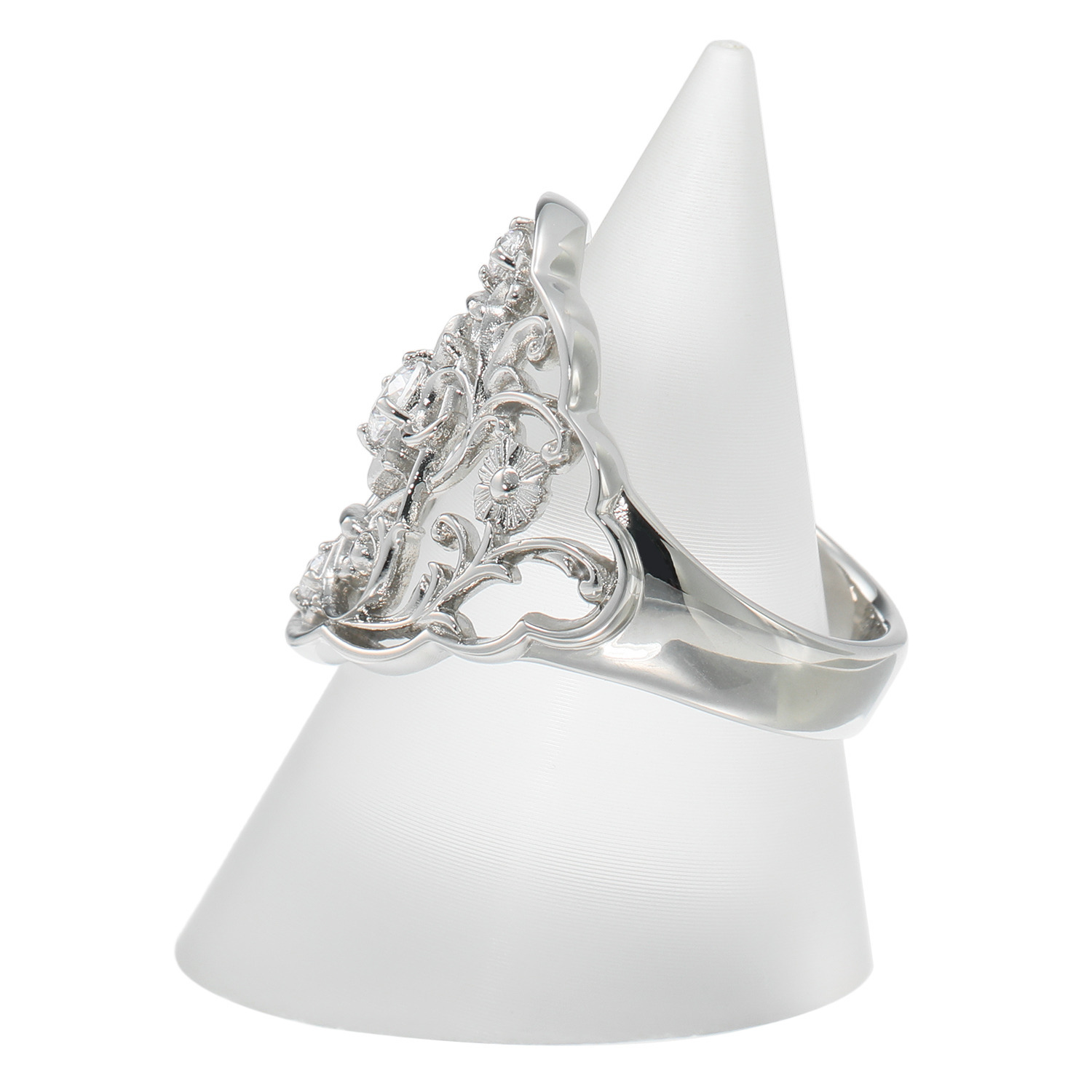 ステングレイス サージカルステンレス プレシオサ社製ＣＺ ヴィクトリアン調 レースデザイン リング