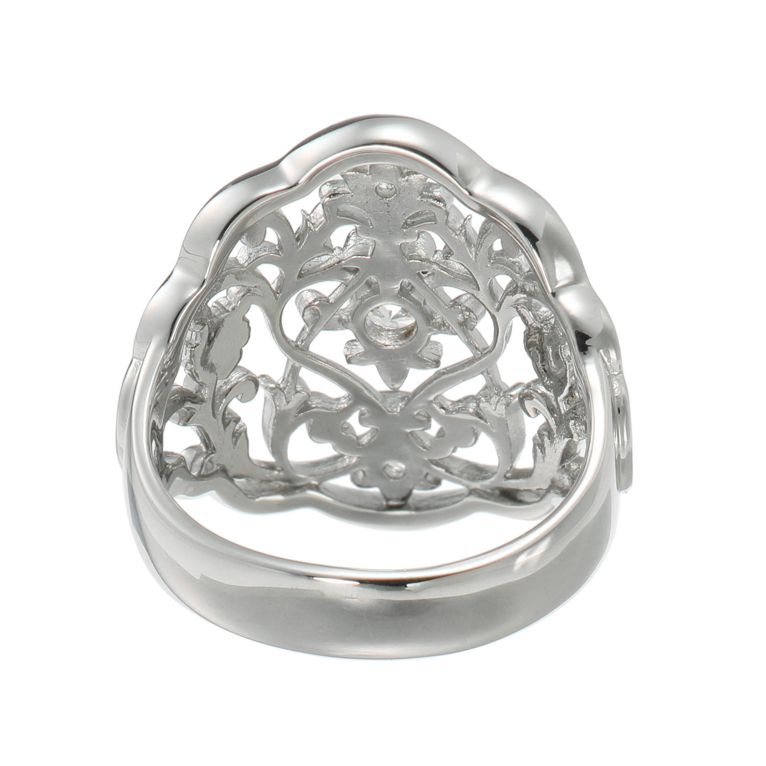 ステングレイス サージカルステンレス プレシオサ社製ＣＺ ヴィクトリアン調 レースデザイン リング