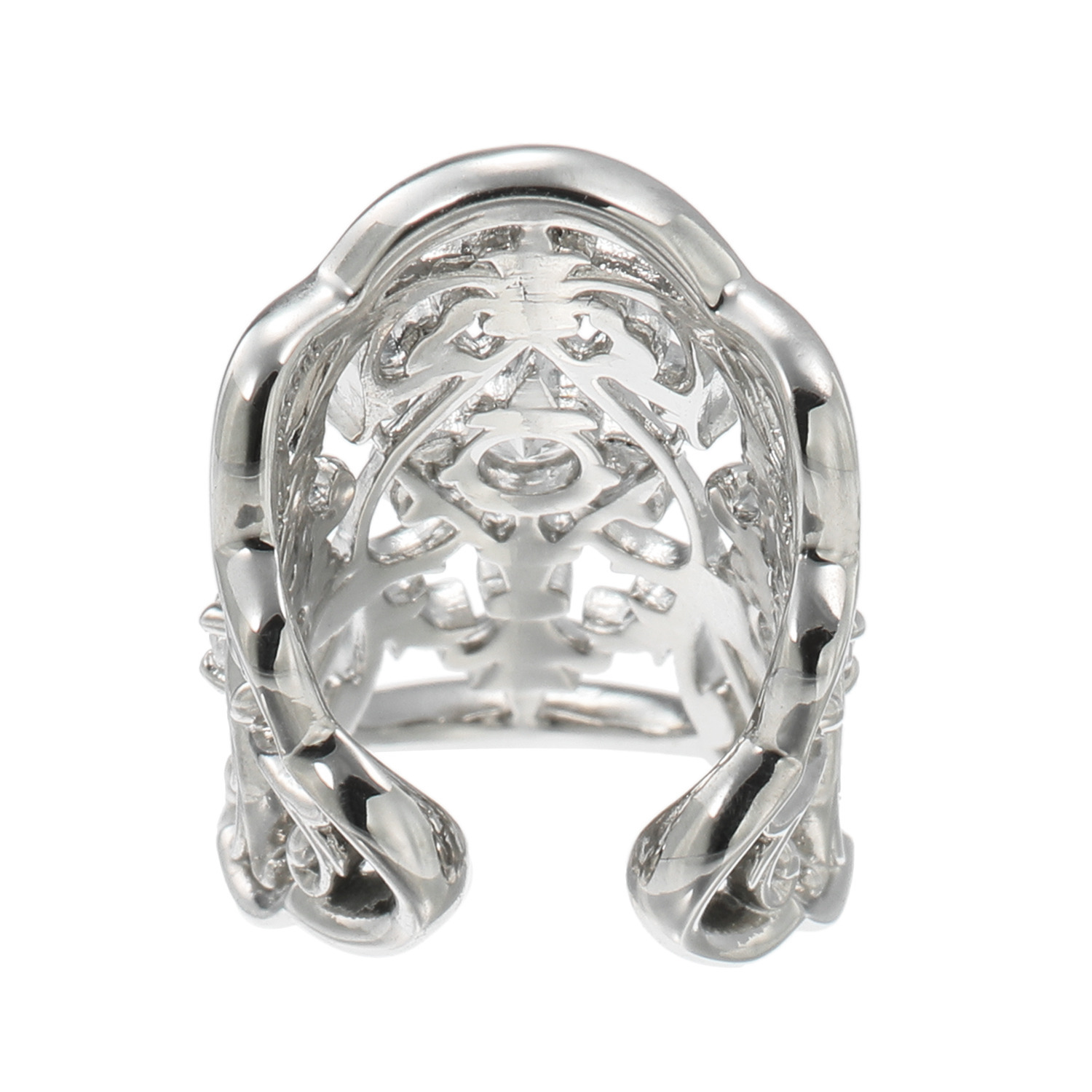 ステングレイス サージカルステンレス プレシオサ社製ＣＺ ヴィクトリアン調 レースデザイン イヤーカフ ＜片側のみ＞