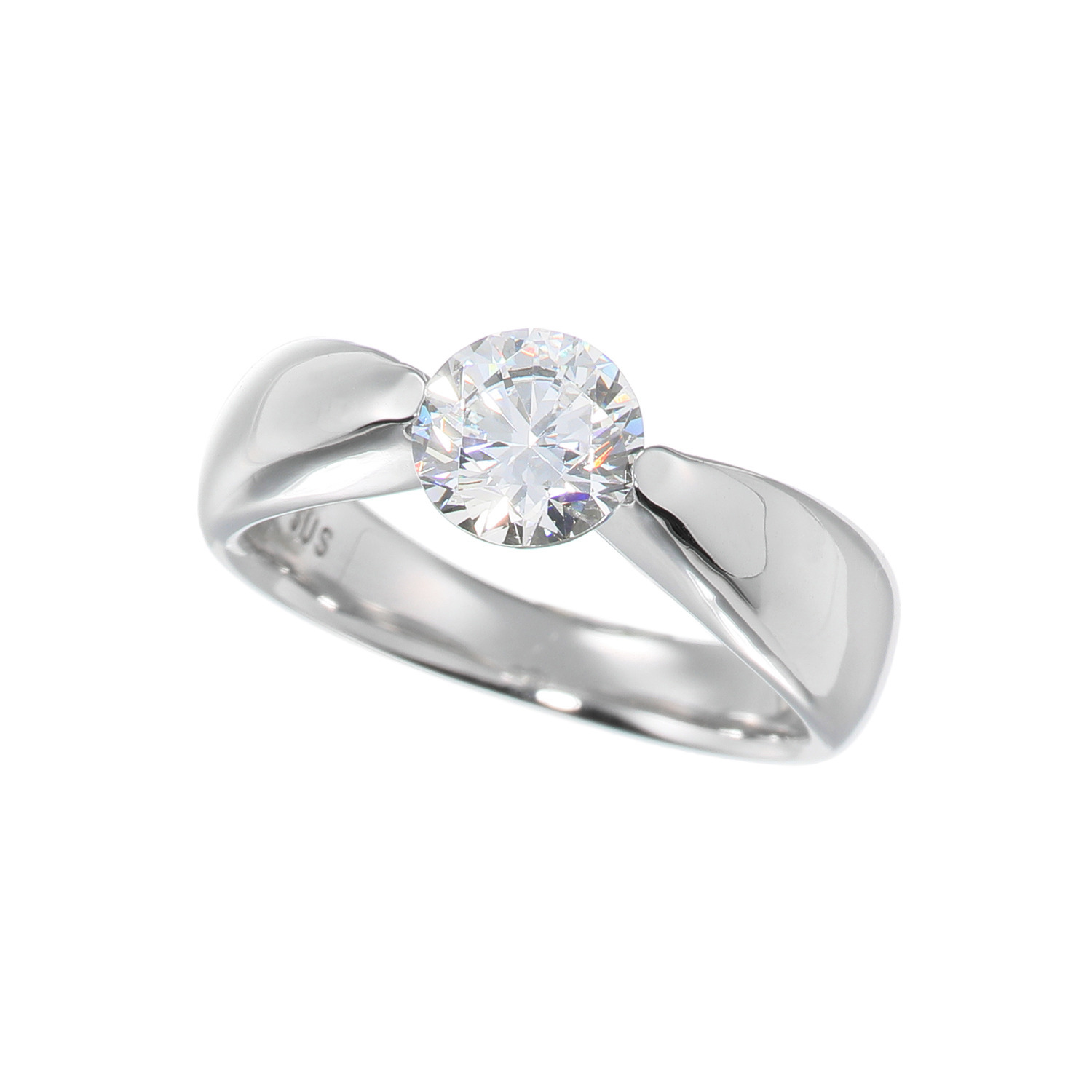 ステングレイス サージカルステンレス プレシオサ社製ＣＺ テンションセッティング風 ソリティアリング