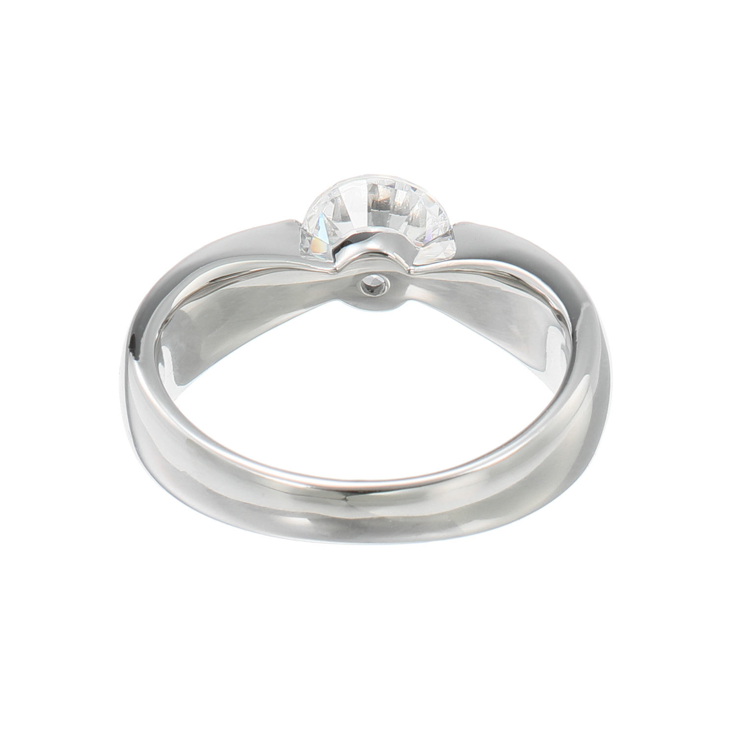 ステングレイス サージカルステンレス プレシオサ社製ＣＺ テンションセッティング風 ソリティアリング