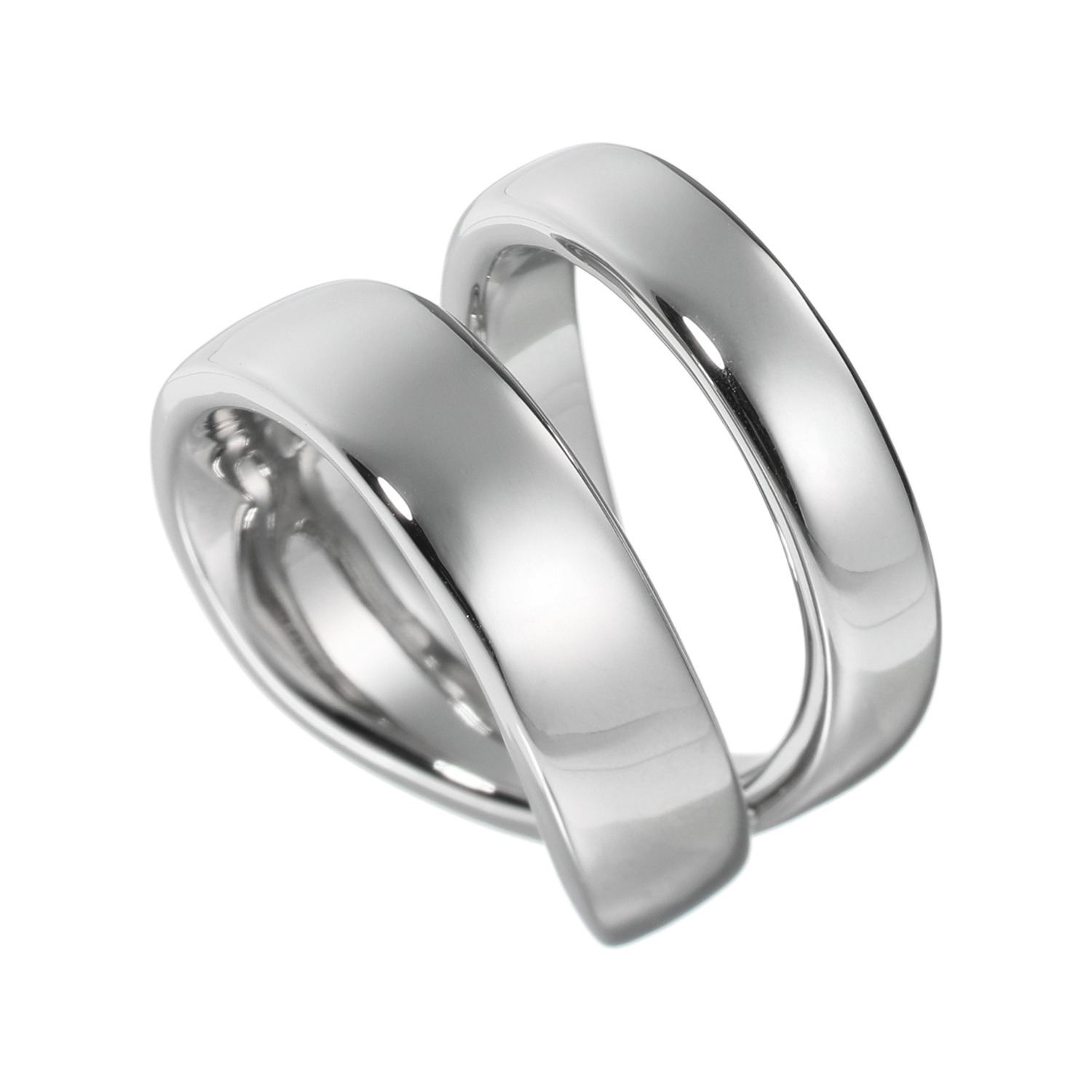 ステングレイス サージカルステンレス ダブルライン＆ クロスデザイン リバーシブル リング