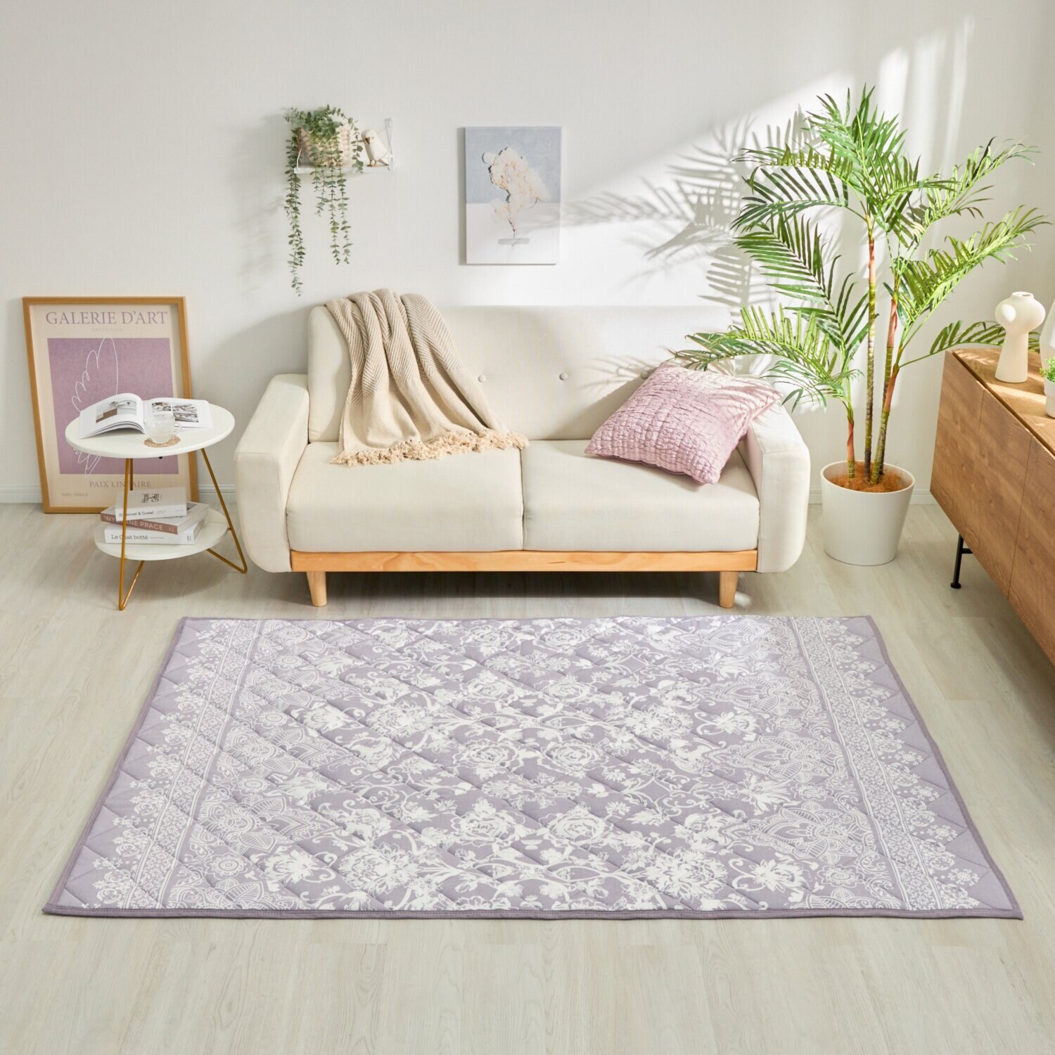 ひんやり素材＆ ＰＣＭプリントで ダブル冷感！ クールラグ アンダルーナ ＜１３０×１９０ｃｍ＞ 