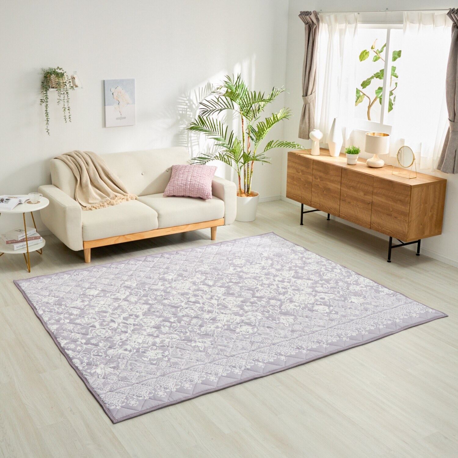 ひんやり素材＆ ＰＣＭプリントで ダブル冷感！ クールラグ アンダルーナ ＜１９０×２４０ｃｍ＞