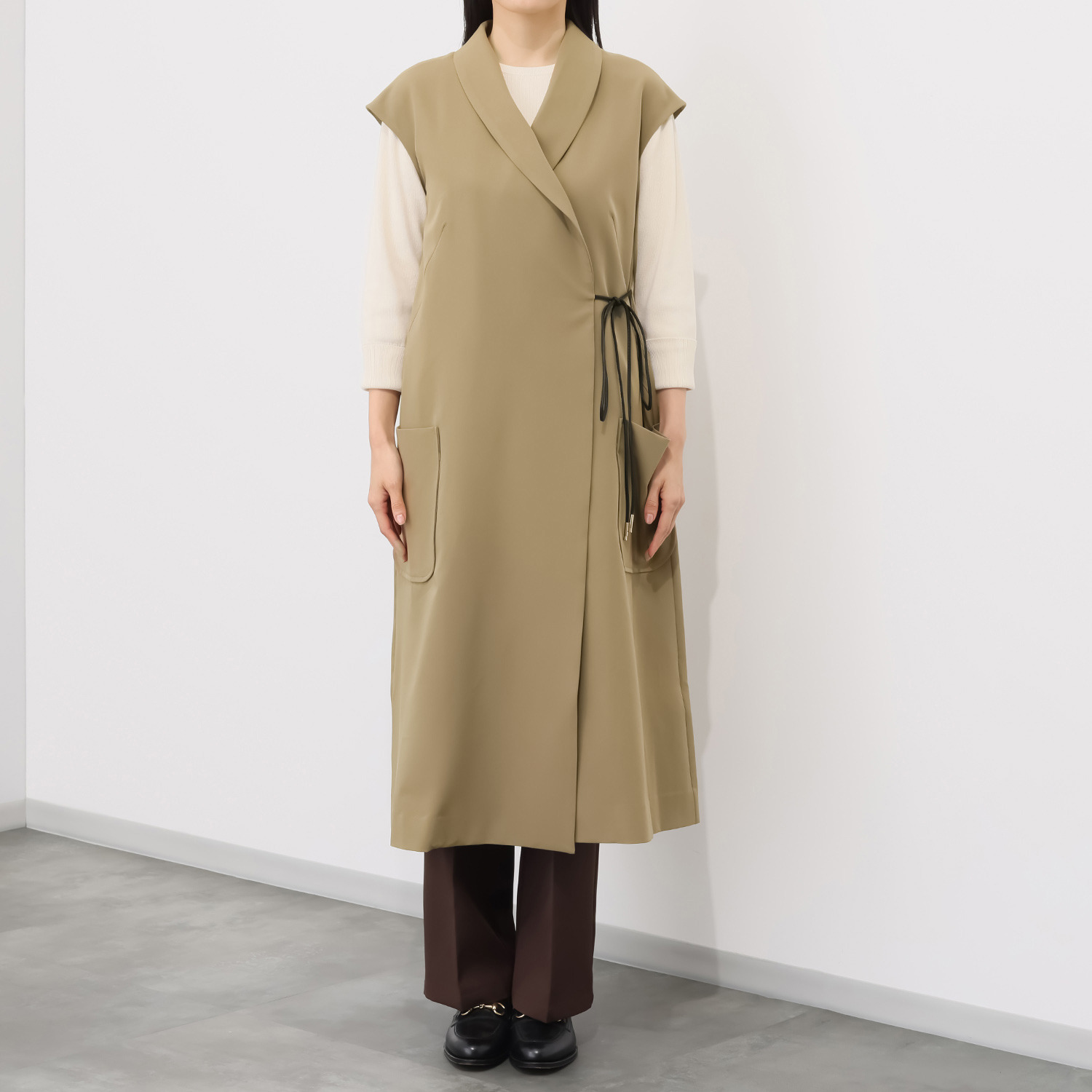 シック　バイ　ネイチャー ラップデザイン Ｉラインシルエット ジレワンピース