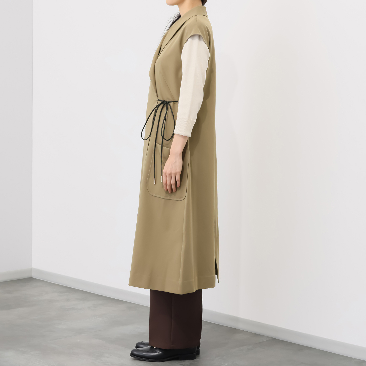 シック　バイ　ネイチャー ラップデザイン Ｉラインシルエット ジレワンピース