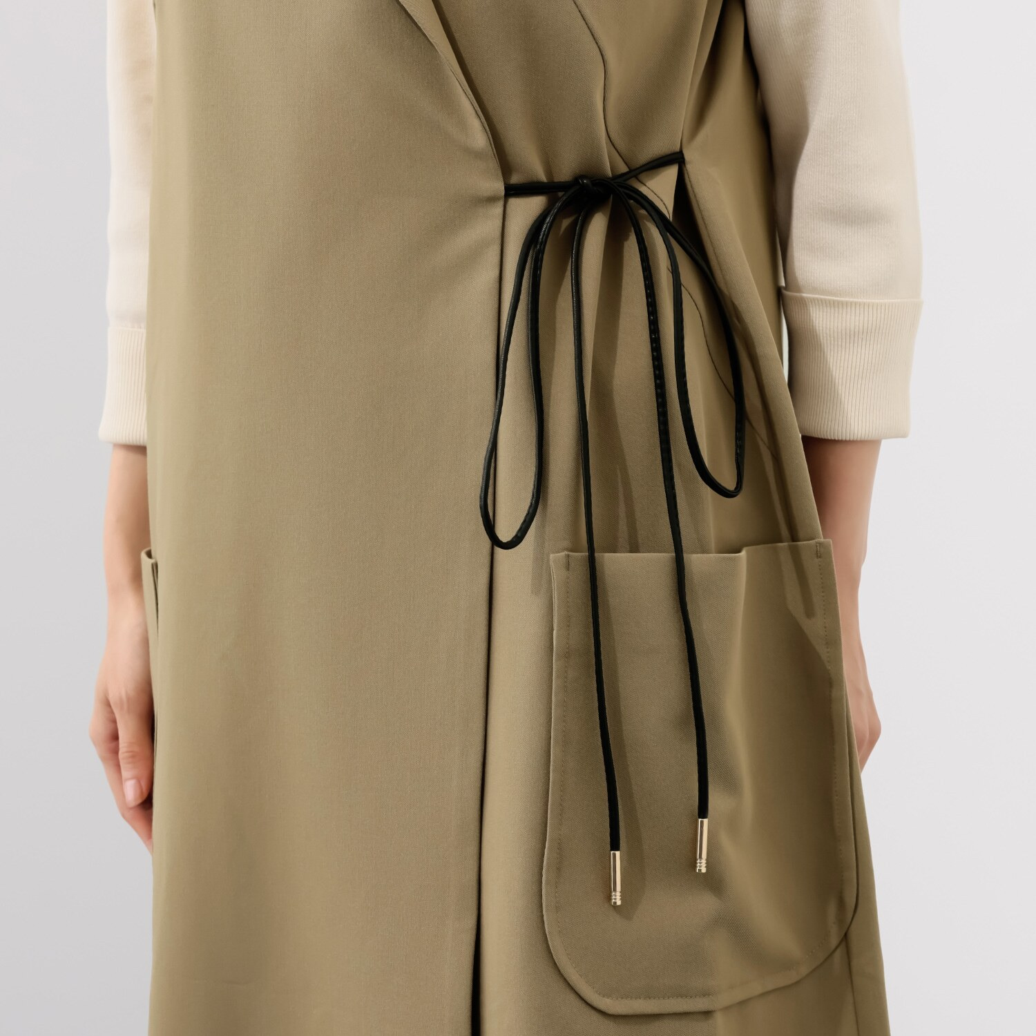 シック　バイ　ネイチャー ラップデザイン Ｉラインシルエット ジレワンピース