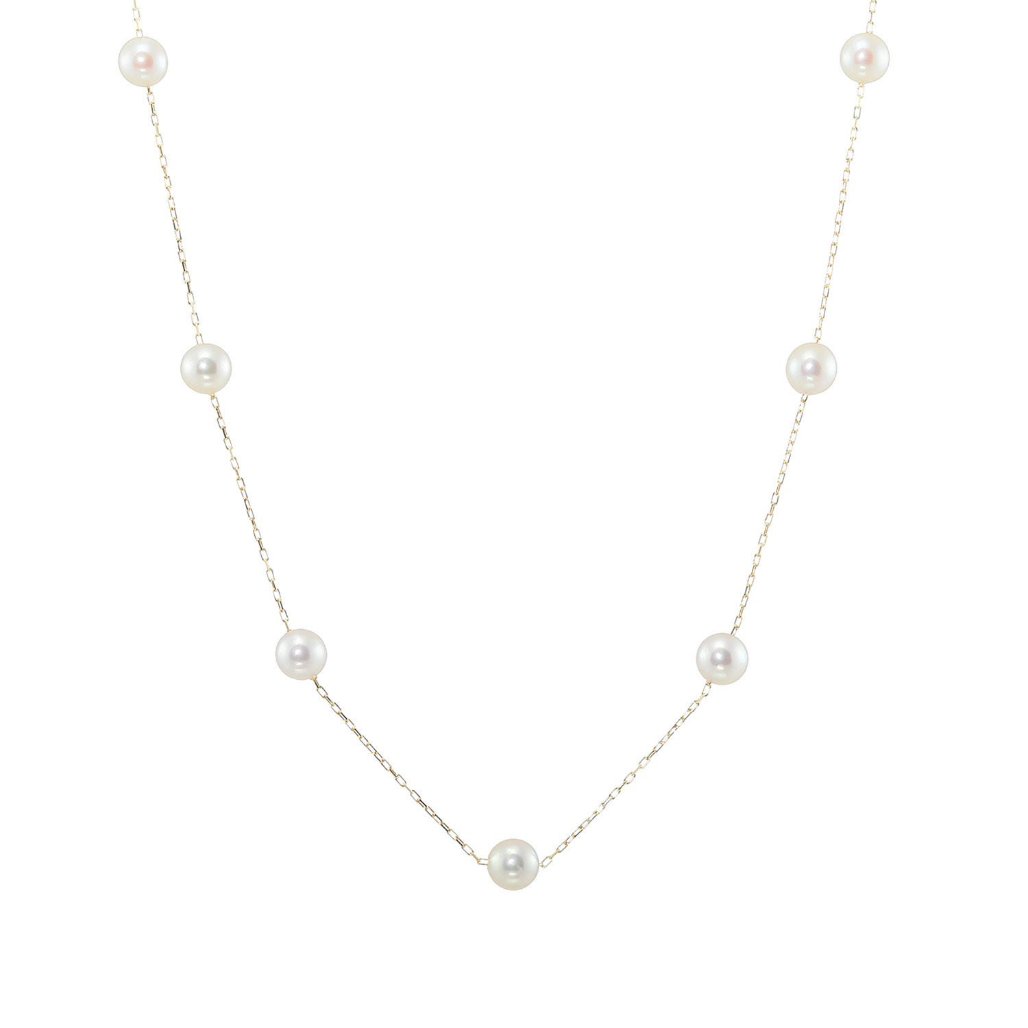 ジュペレ １０Ｋ 国産ベビーアコヤパール ステーションデザイン ネックレス