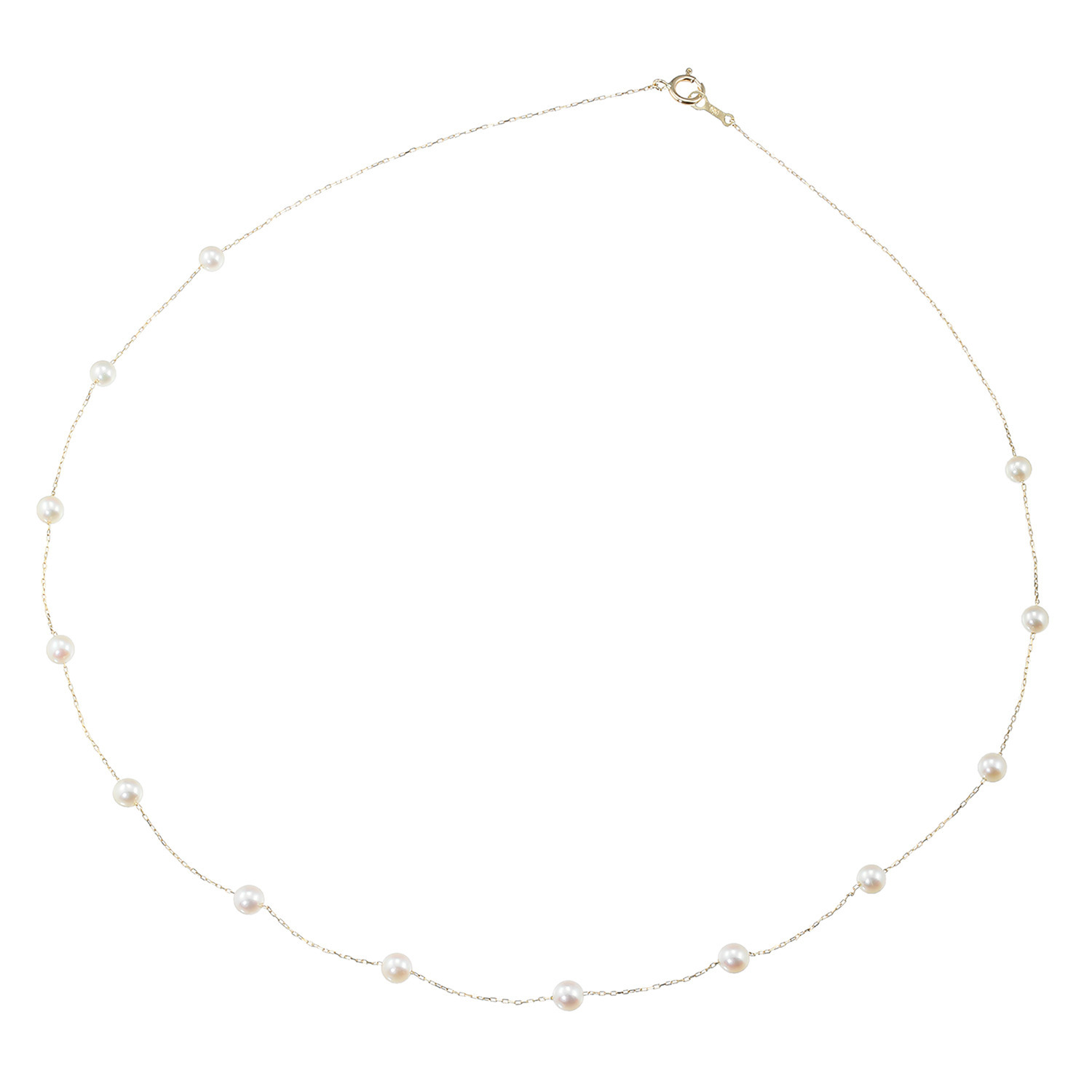 ジュペレ １０Ｋ 国産ベビーアコヤパール ステーションデザイン ネックレス