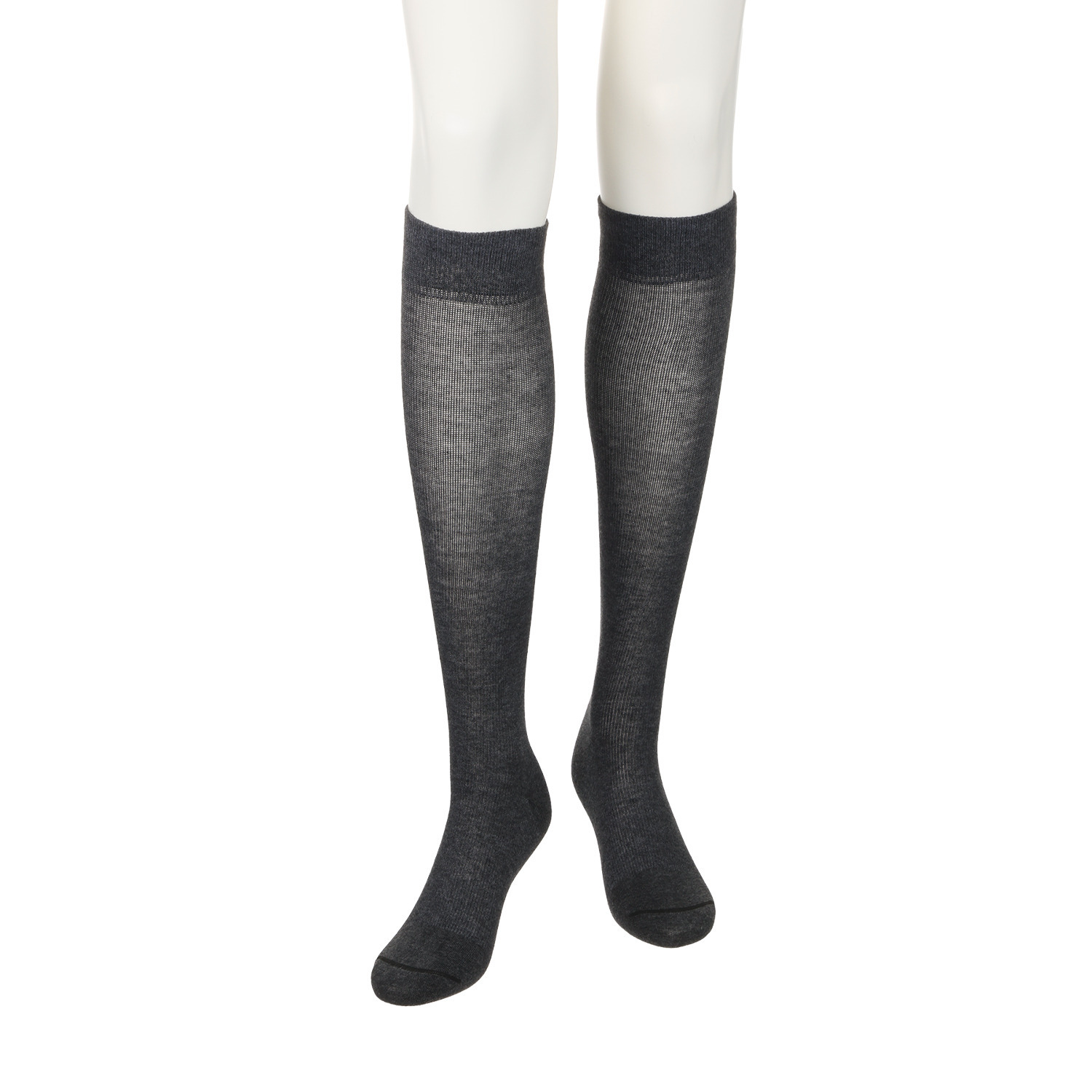 メディカルステイフィット 段階式着圧１４０デニール 綿混ハイソックス 同色２足セット 