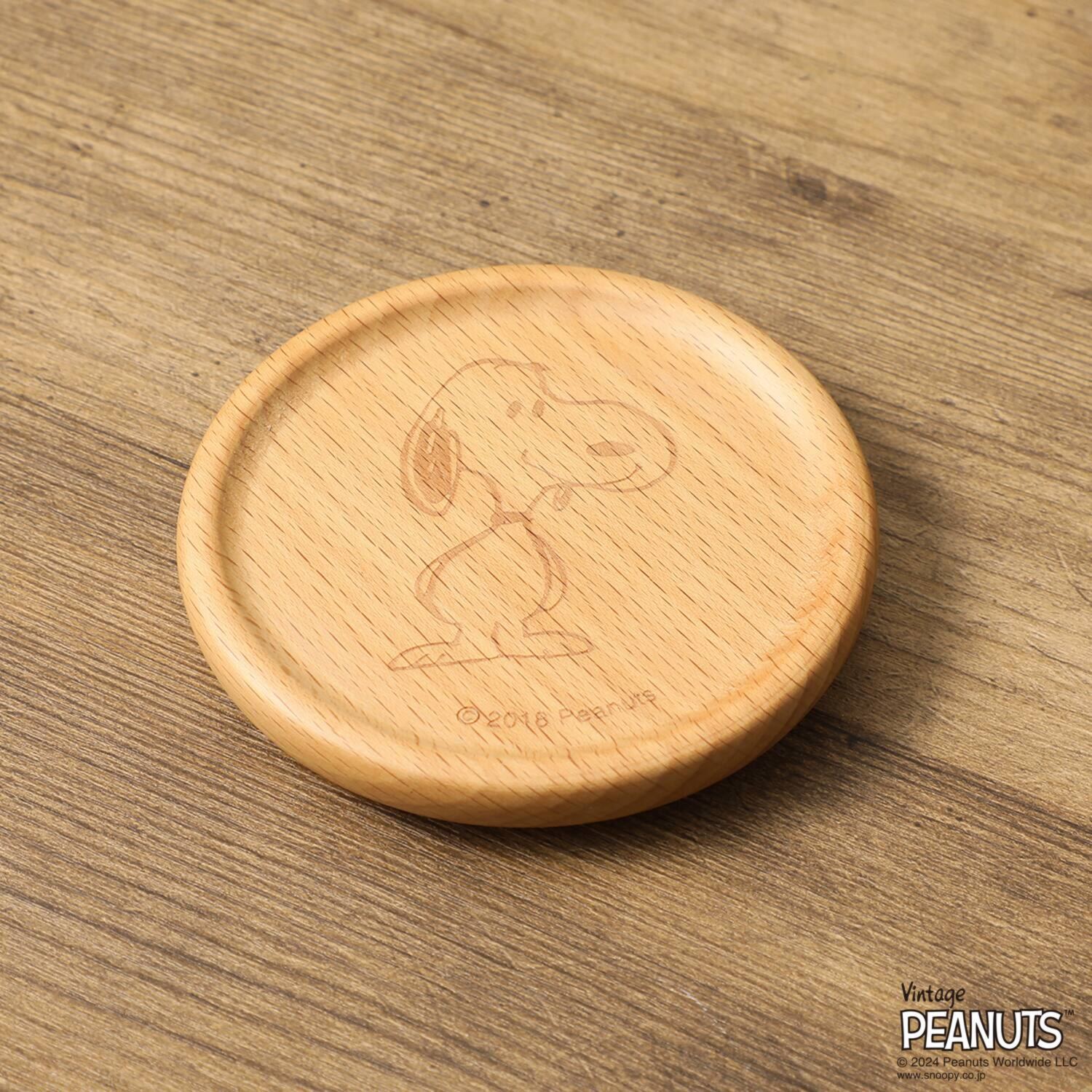 スヌーピー 木製コースター付マグ ＜約３５０ｍｌ＞