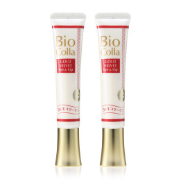 ビオコラ 生コラーゲン配合！ （非加熱２５度以下） 目元と唇を徹底ハリケア ゴールドベルベット アイ＆リップ ２本セット