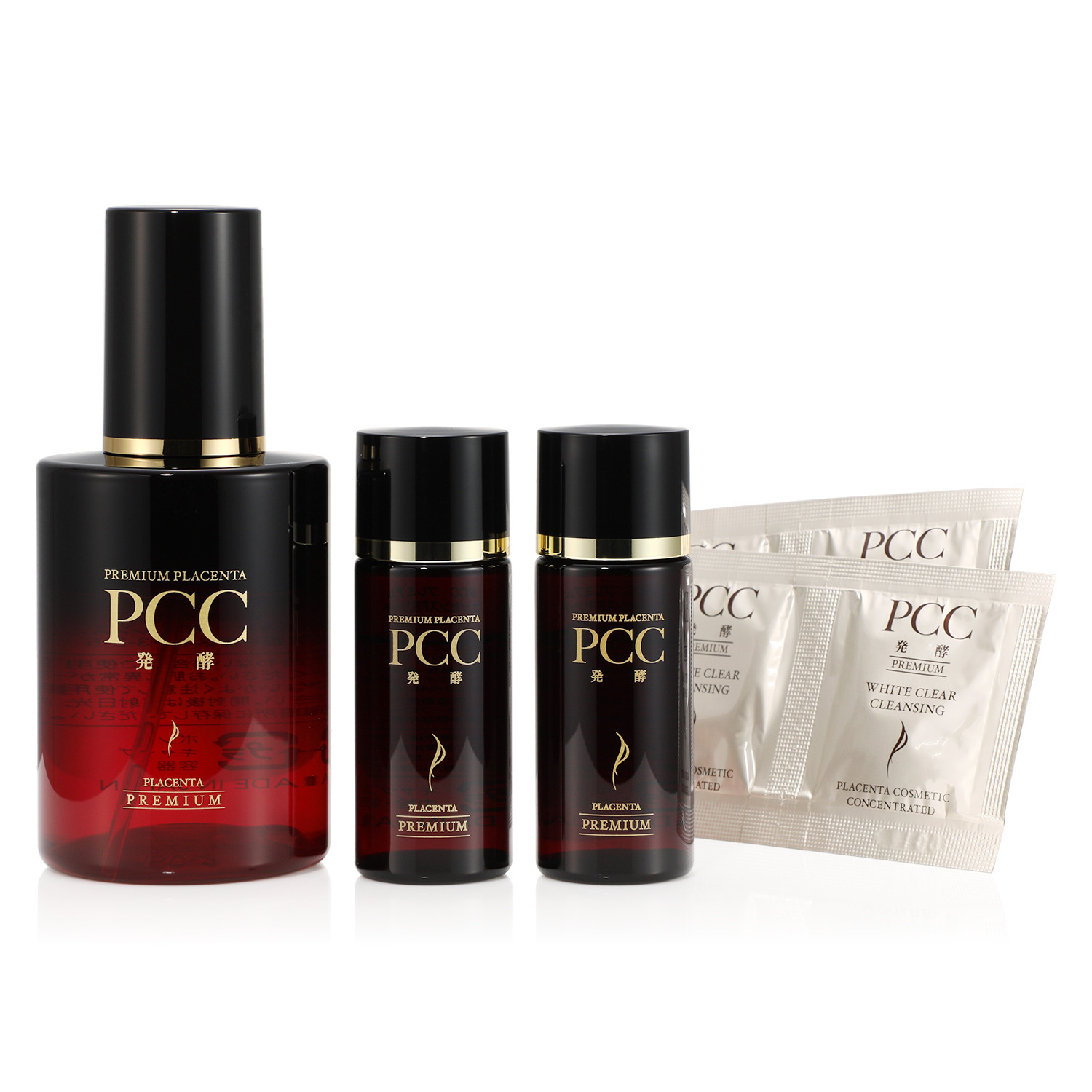 ハリ・潤い・ツヤ・キメの 国産熟成 馬プラセンタ発酵液＆ Ｗのヒト幹細胞順化培養液 原料メーカー開発 ＰＣＣ　プレミアム エッセンスＦＲリッチ 増量特別セット