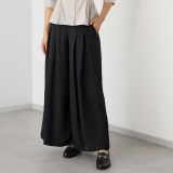 ゴドー 希少なアセテート１００％ ドレープワイドパンツ