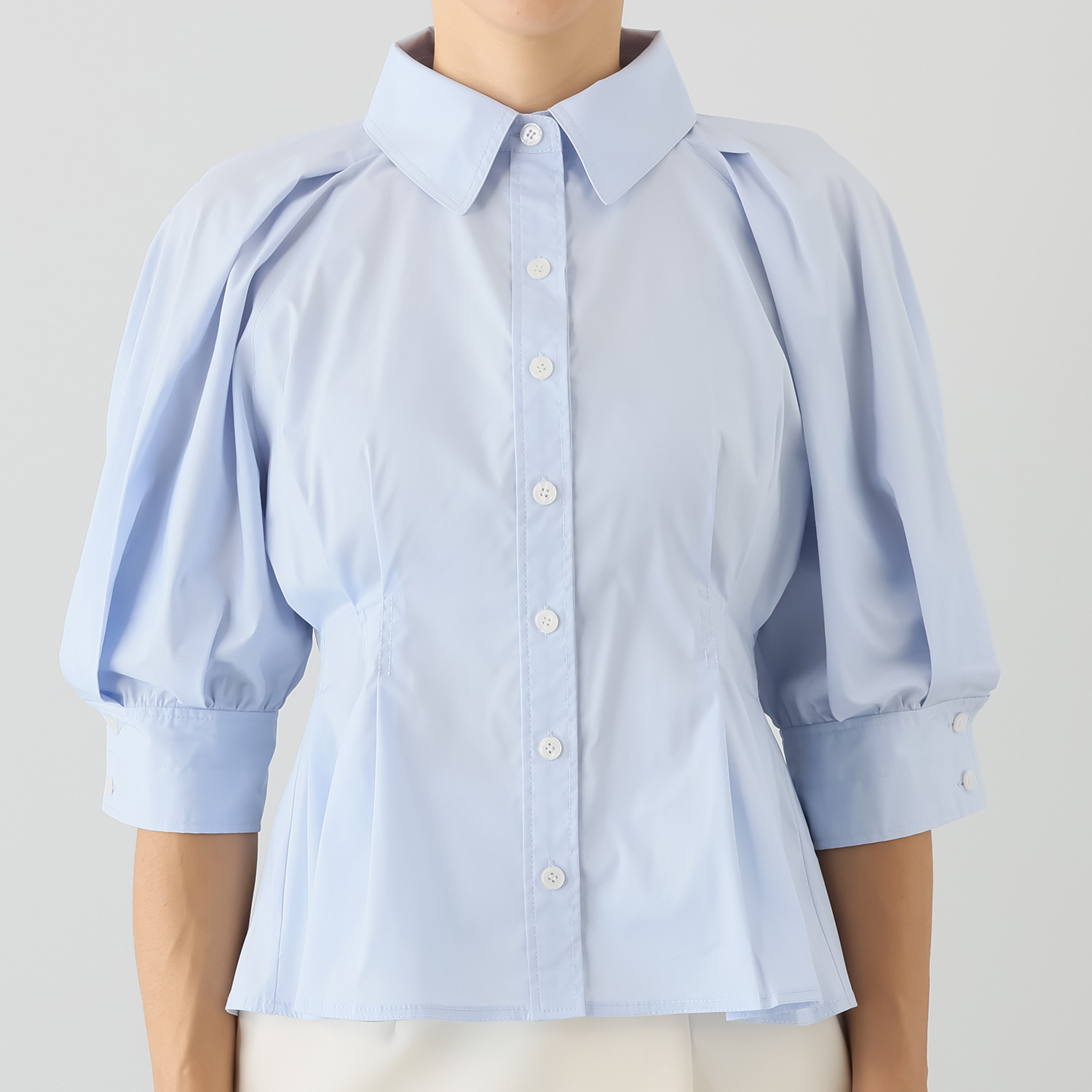 ゴドー こだわりの パターンで魅せる 立体シルエットブラウス