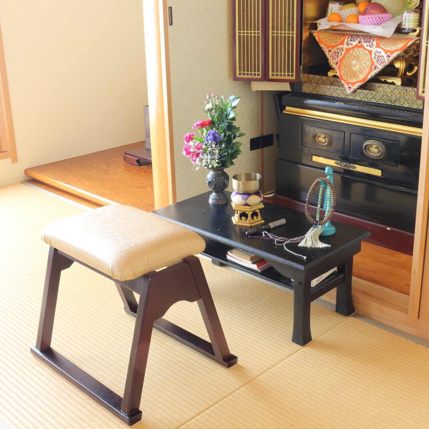 スタッキングできる 仏壇前椅子